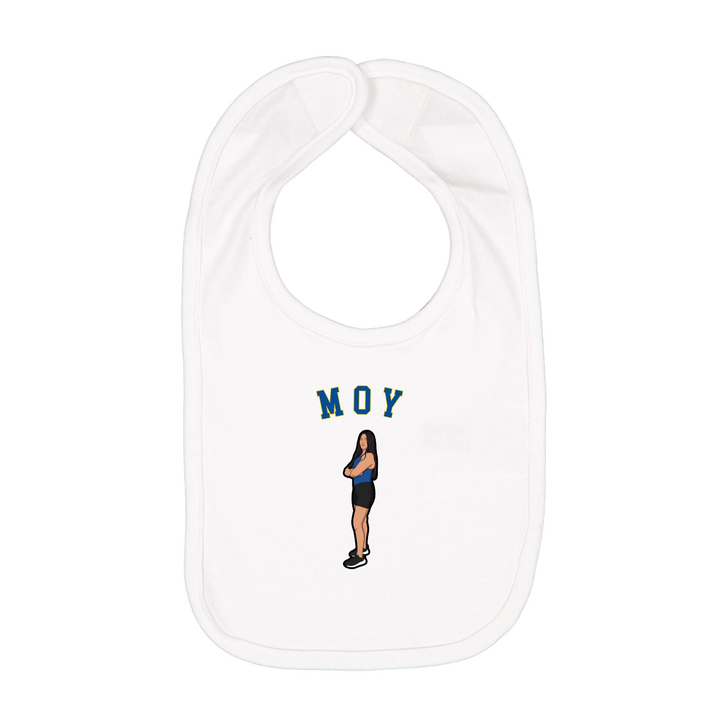 Infant Bib — Shirsey Arch in White