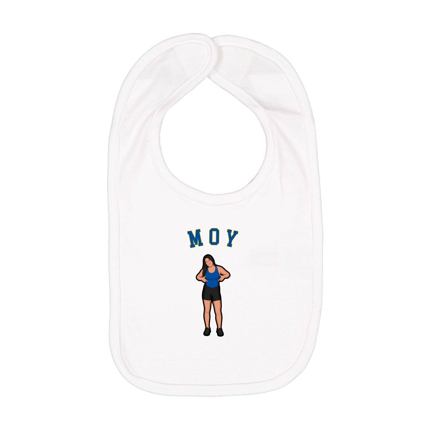 Infant Bib — Shirsey Arch in White