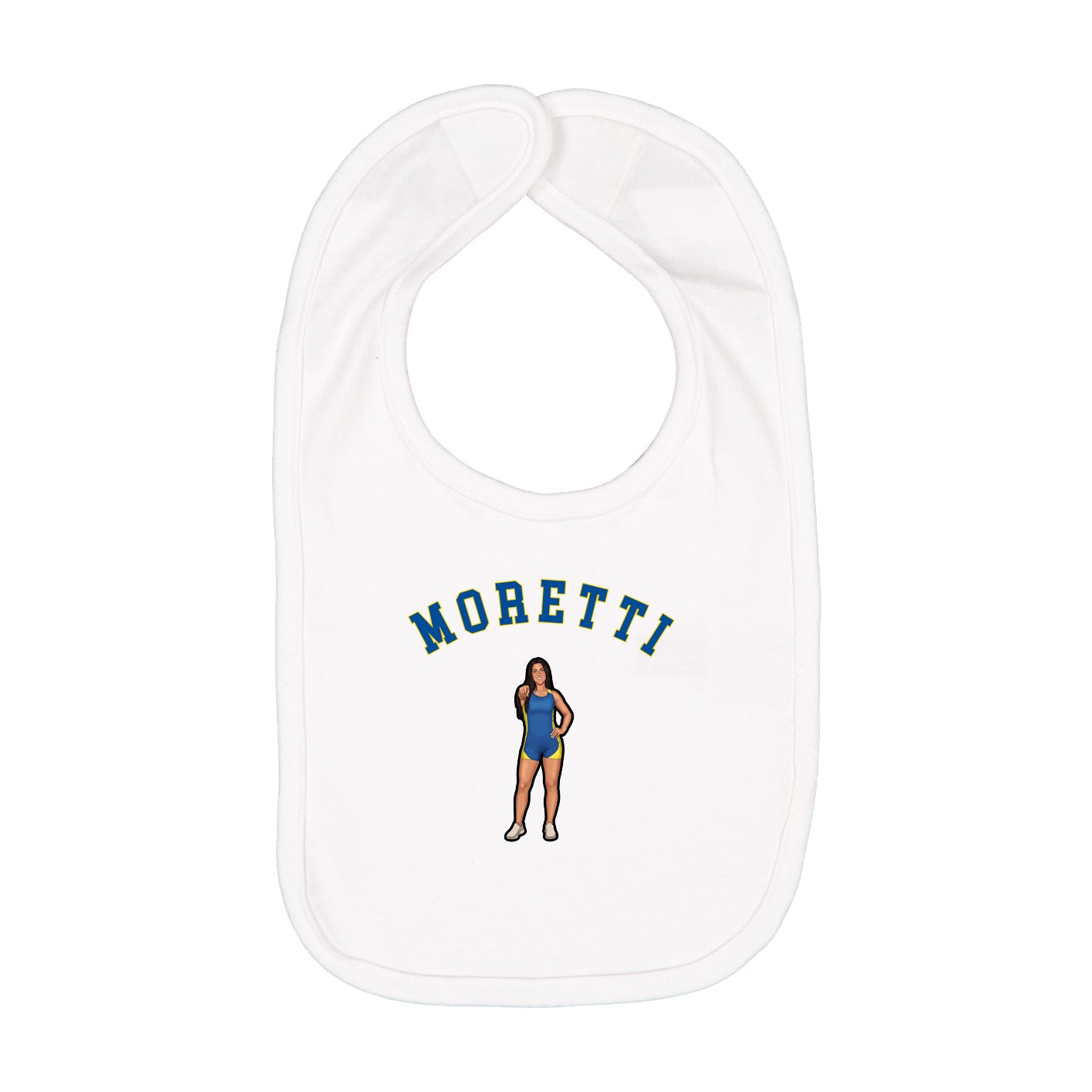 Infant Bib — Shirsey Arch in White