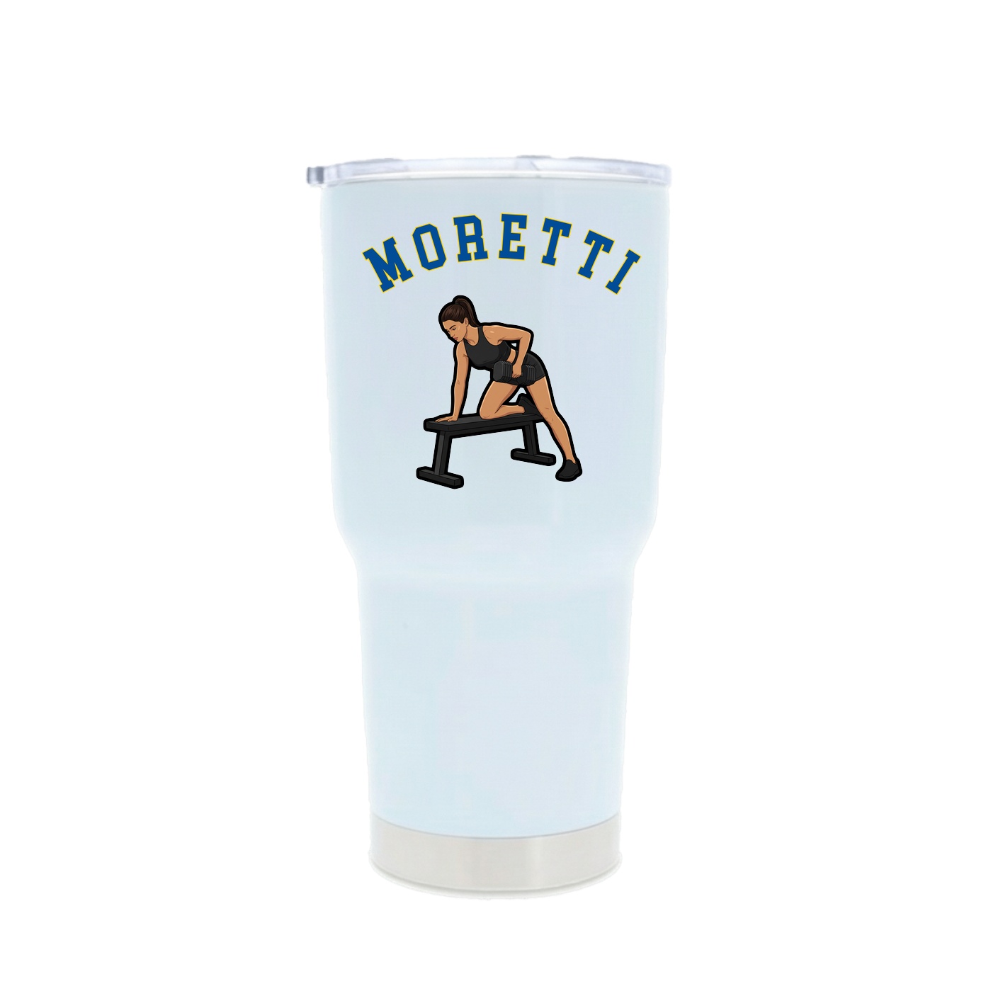 30oz Stainless Steel Tumbler — Shirsey Arch in White
