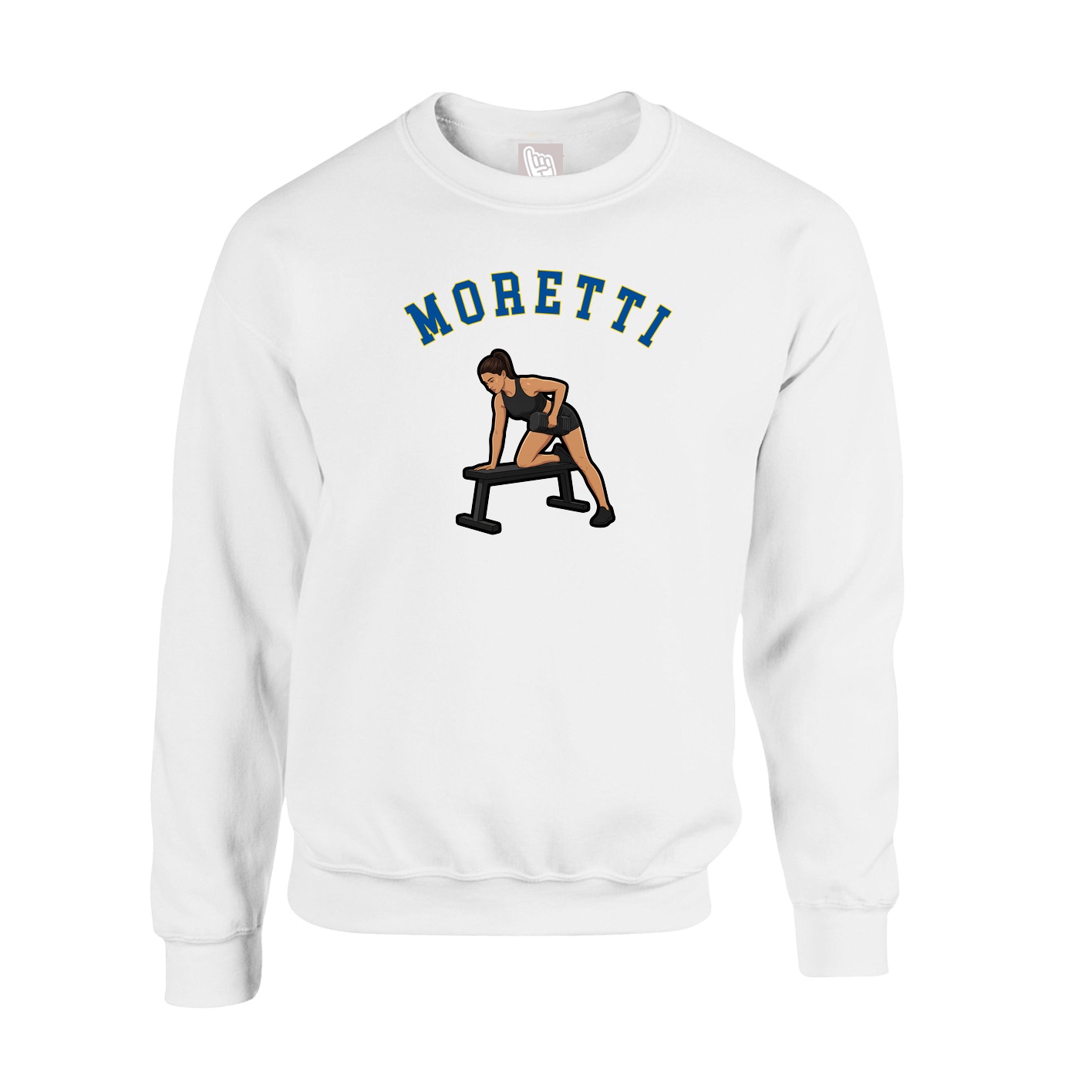 Fleece Crew — Shirsey Arch in White
