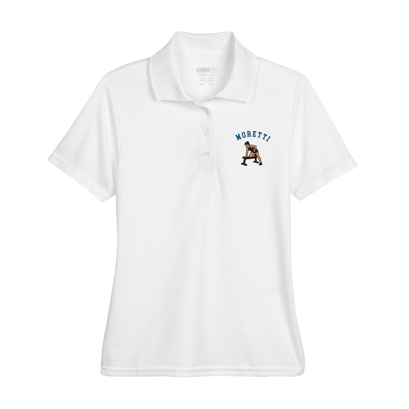 Womens Performance Polo — Shirsey Arch in White