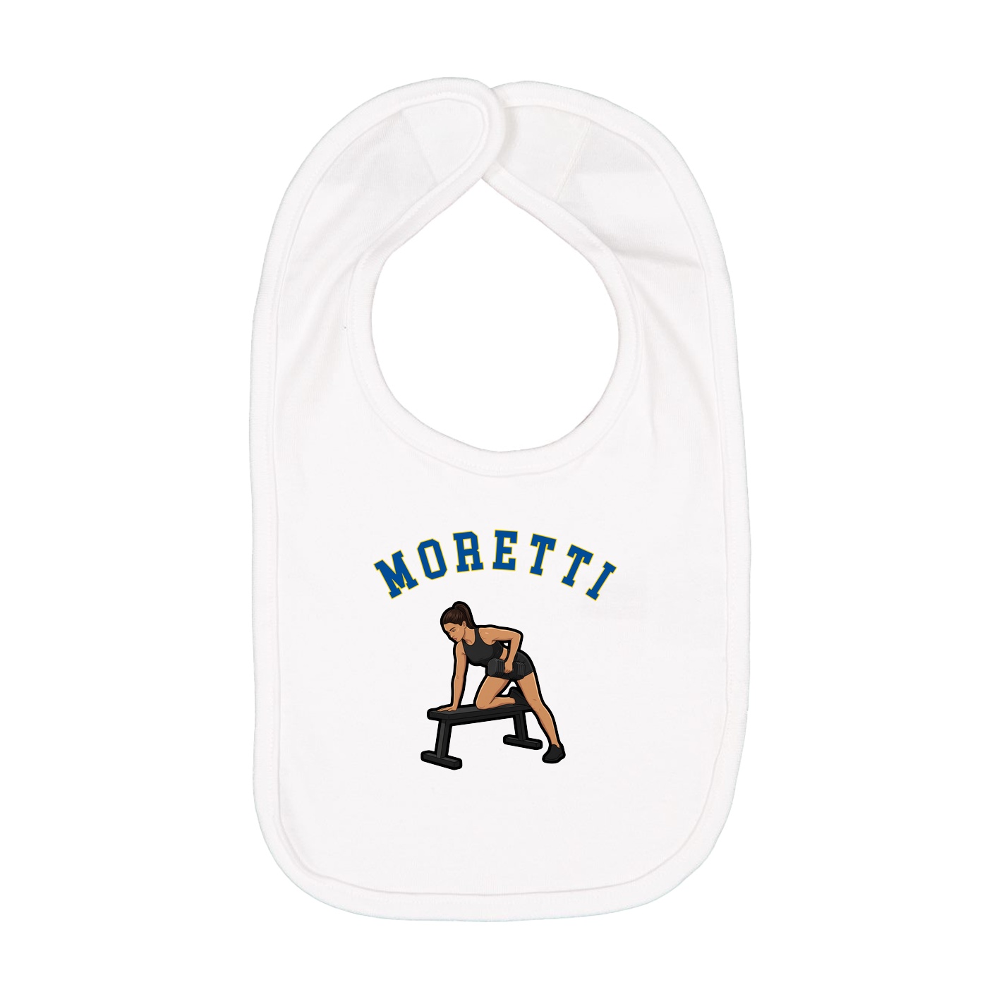 Infant Bib — Shirsey Arch in White