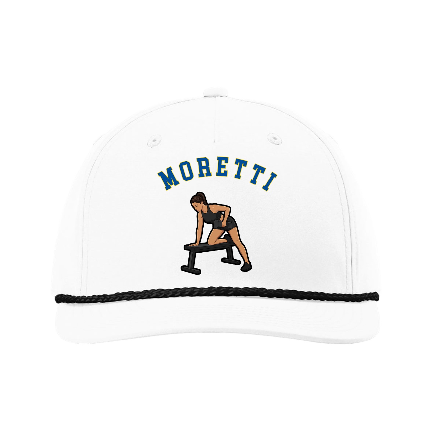 Five-Panel Classic Rope Cap — Shirsey Arch in White