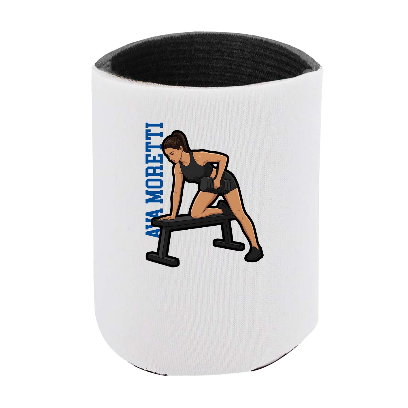 Can Holder — Name Vertical in White