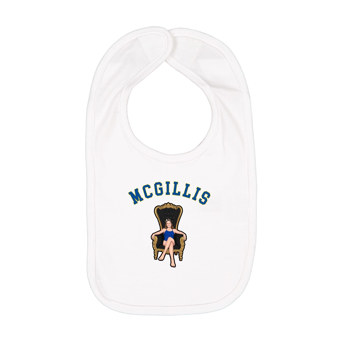 Infant Bib — Shirsey Arch in White
