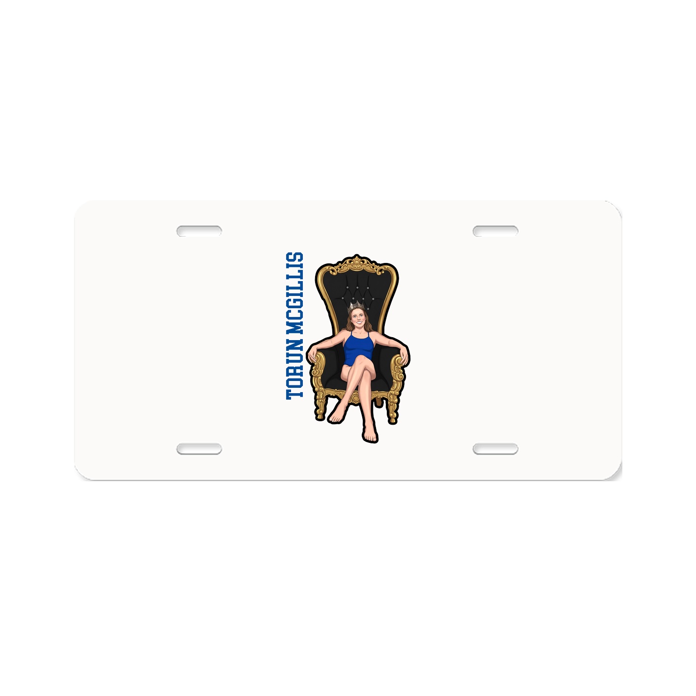 License Plate — Name Vertical in Classic