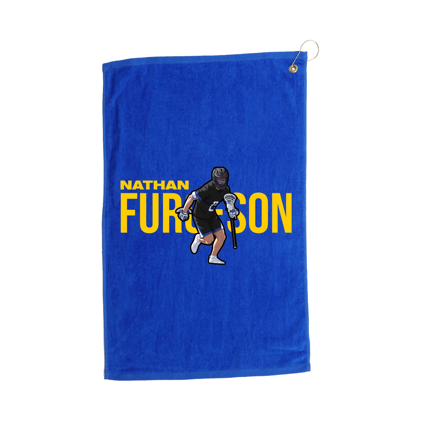 Golf Towel — Player Name in Royal