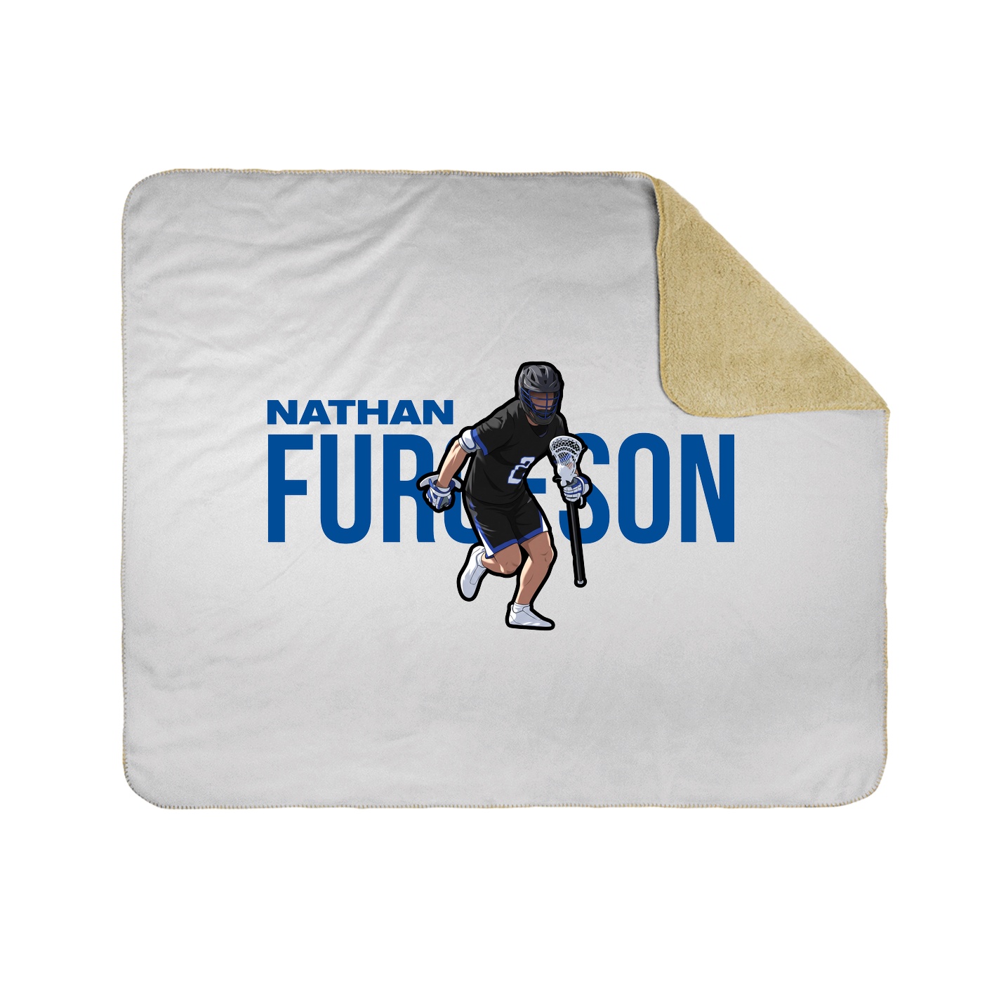 Throw Blanket — Player Name in White