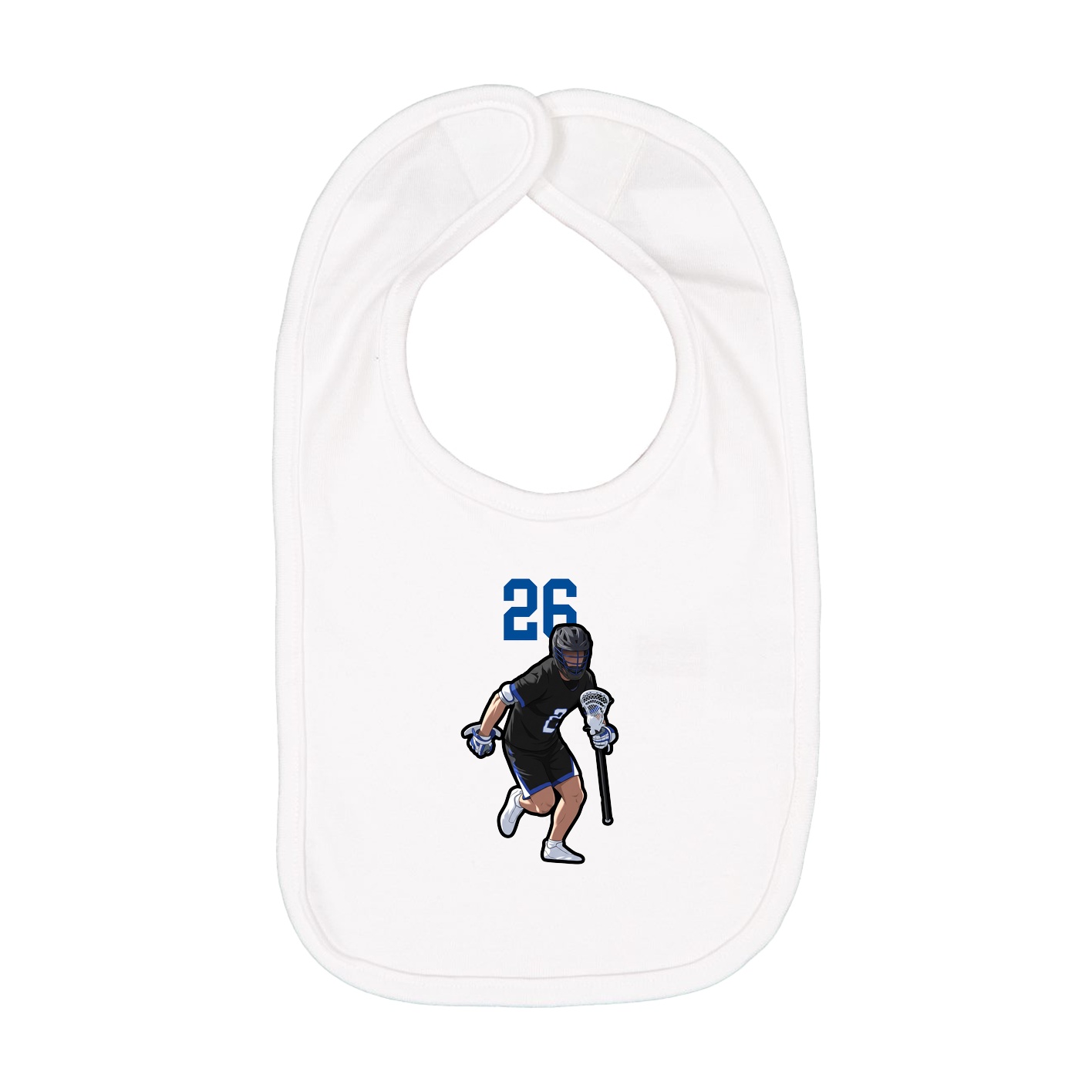 Infant Bib — Number Top in White