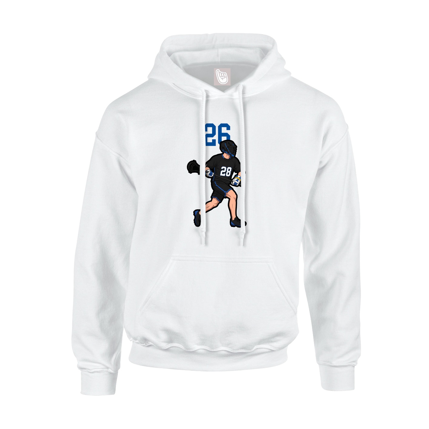 Hoodie — Number Top in White