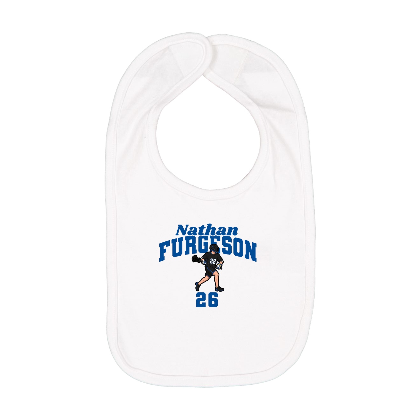 Infant Bib — Signature Arch in White