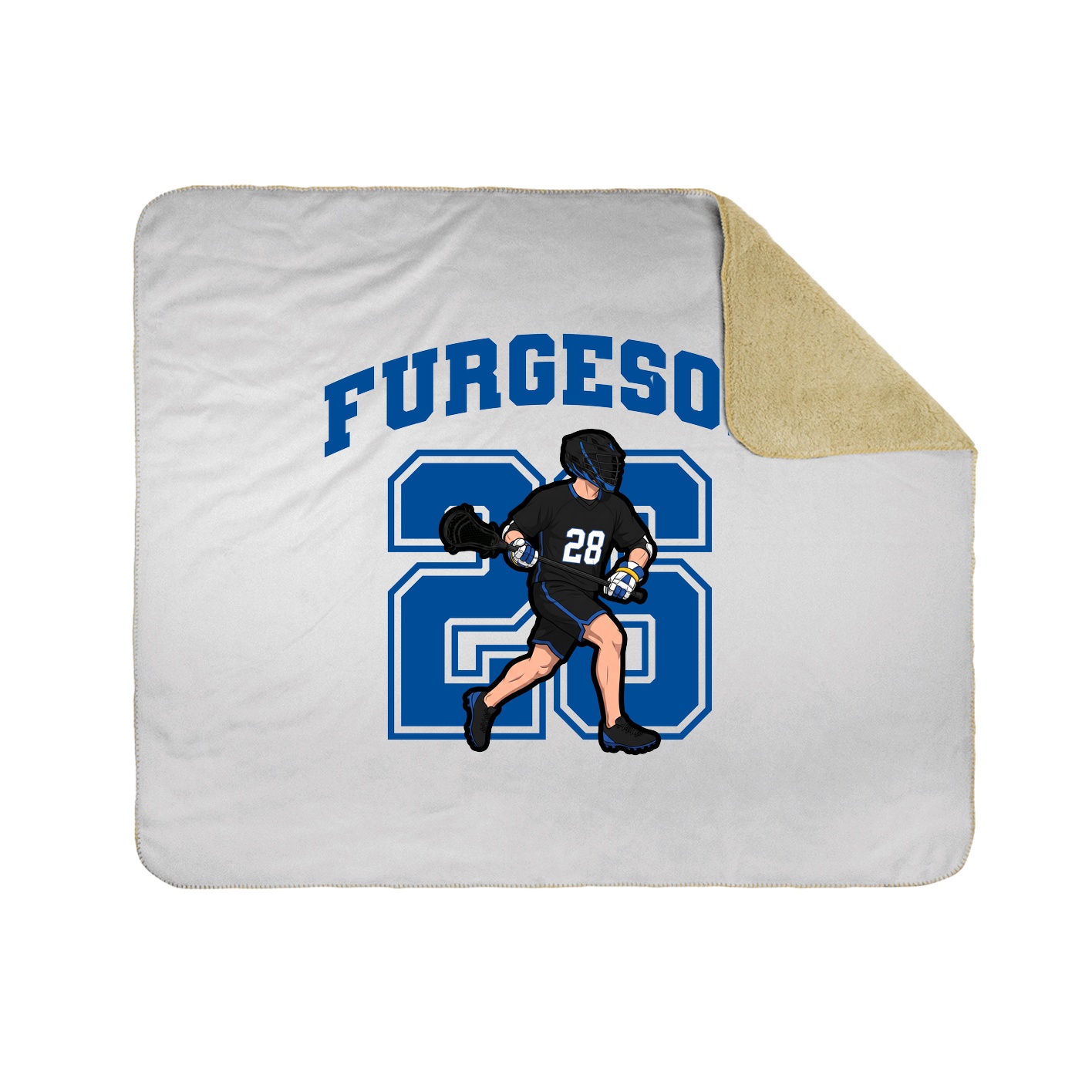 Throw Blanket — Number in White