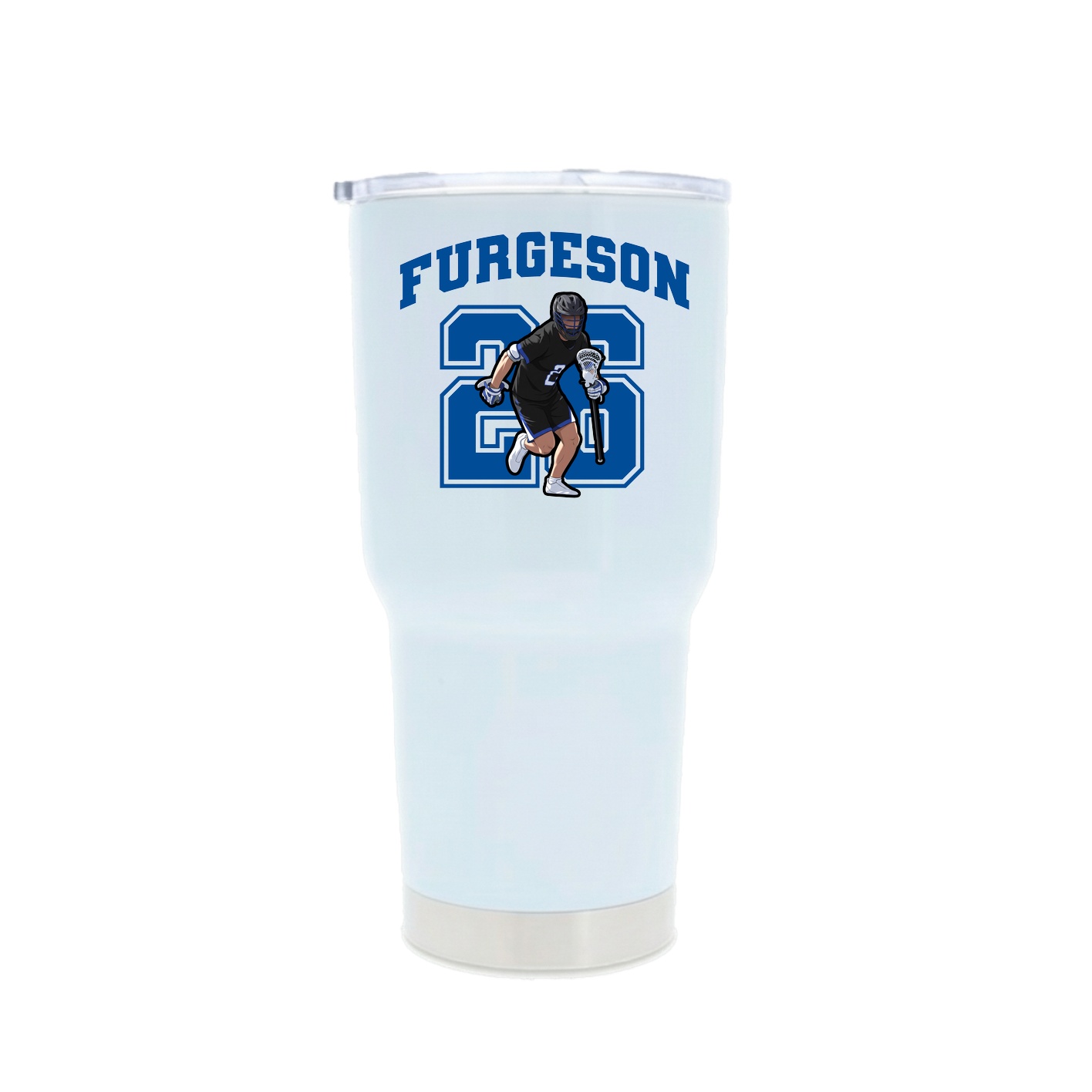 30oz Stainless Steel Tumbler — Number in White