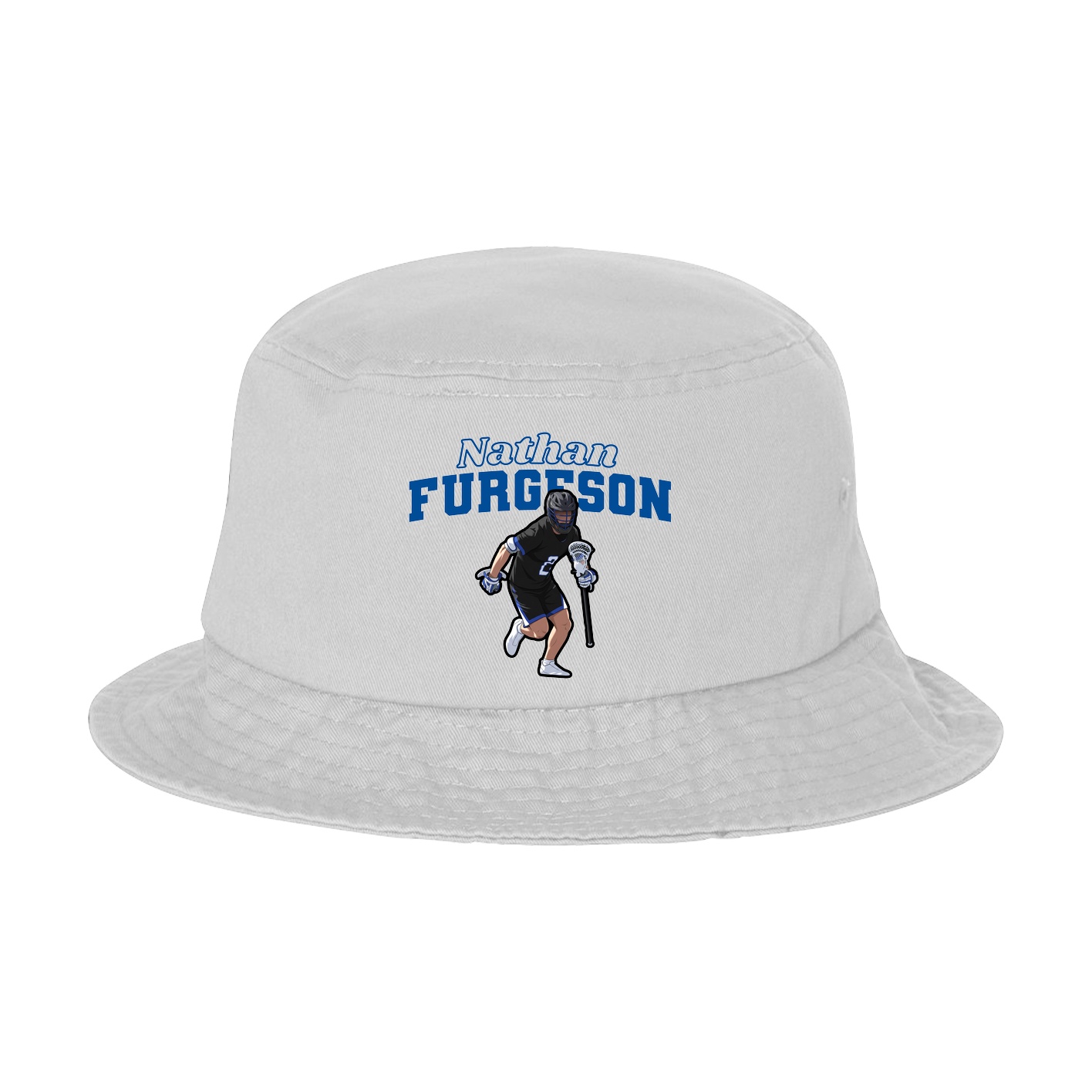 Bucket Cap — Name Arch in White