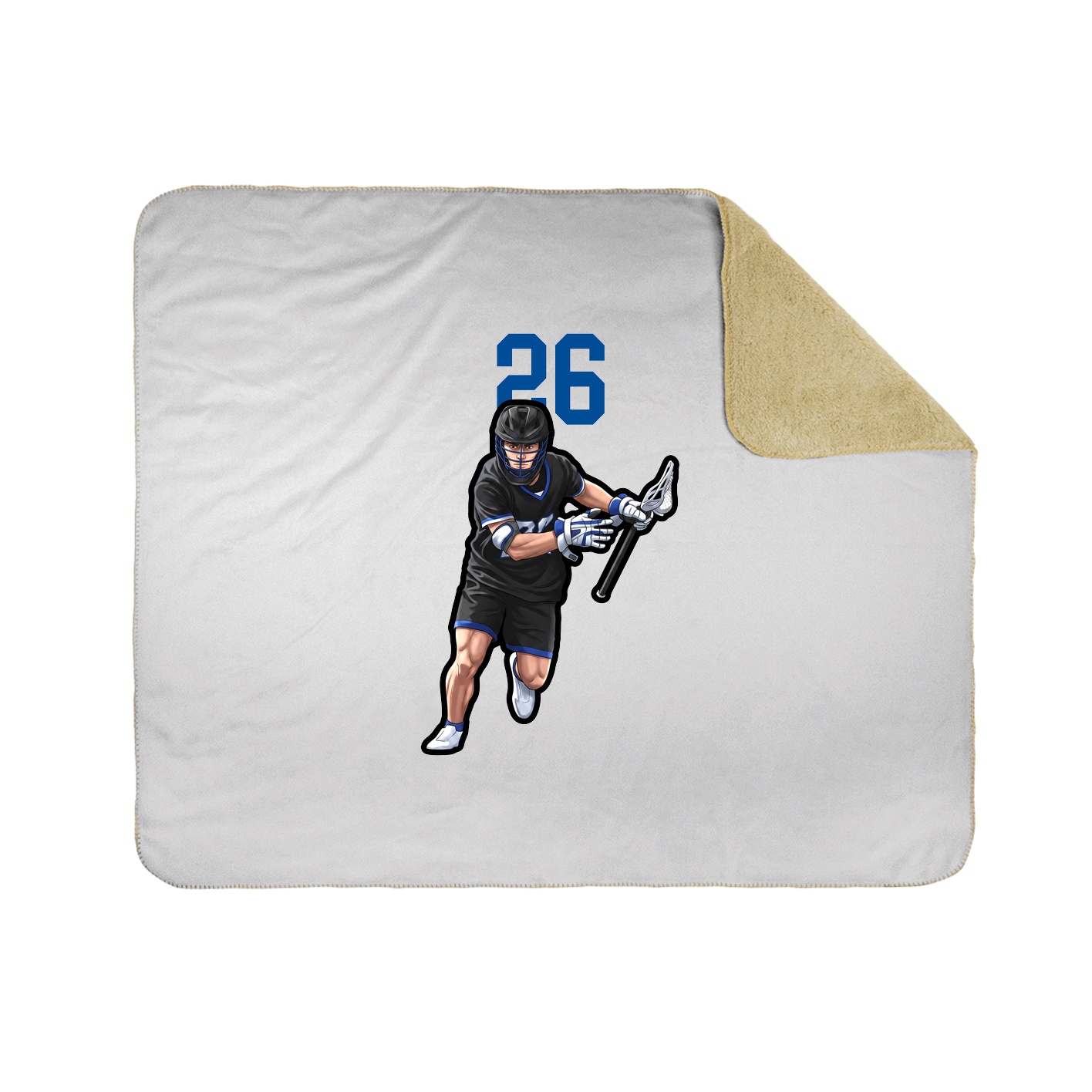 Throw Blanket — Number Top in White