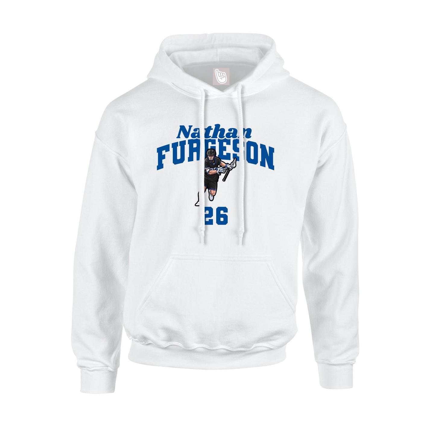 Youth Hoodie — Signature Arch in White