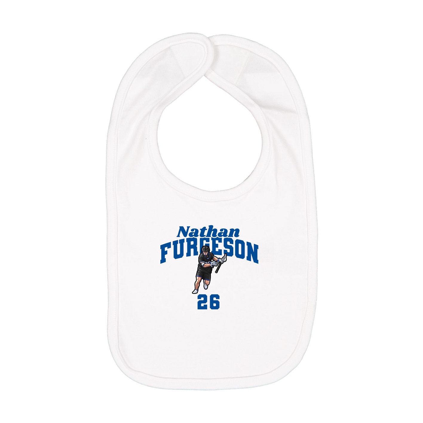 Infant Bib — Signature Arch in White