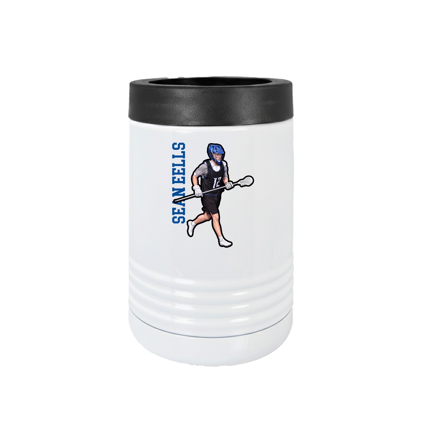 Beverage Holder — Name Vertical in White