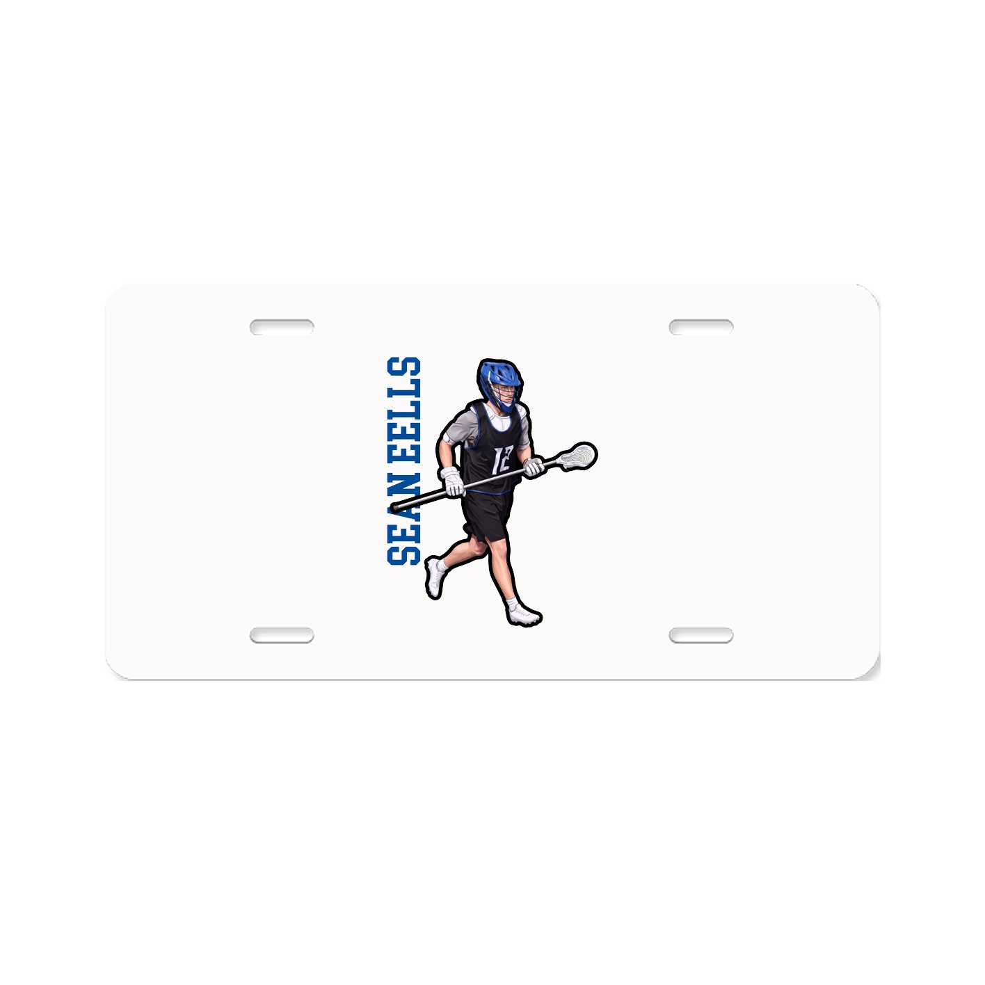 License Plate — Name Vertical in Classic