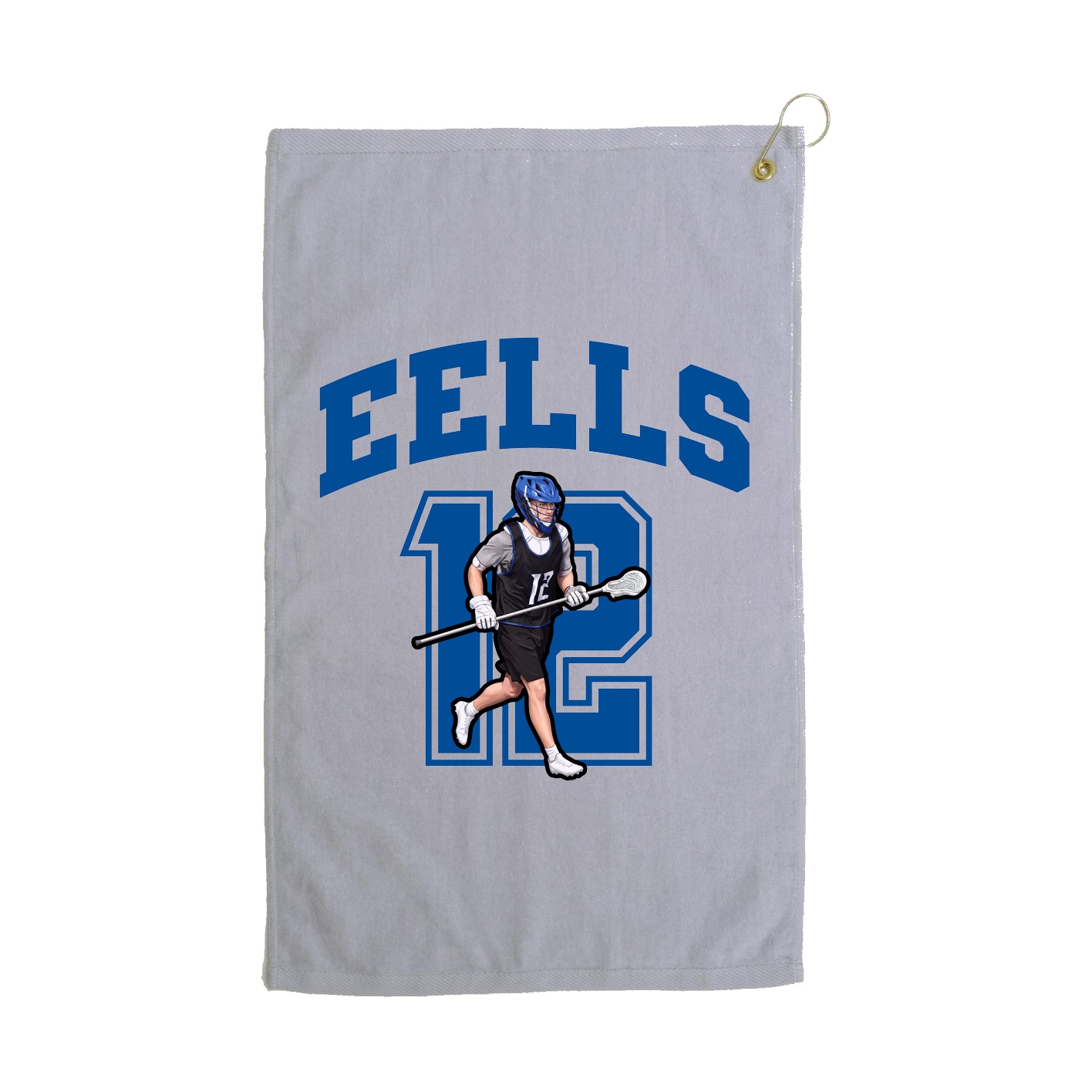 Golf Towel — Number in Grey