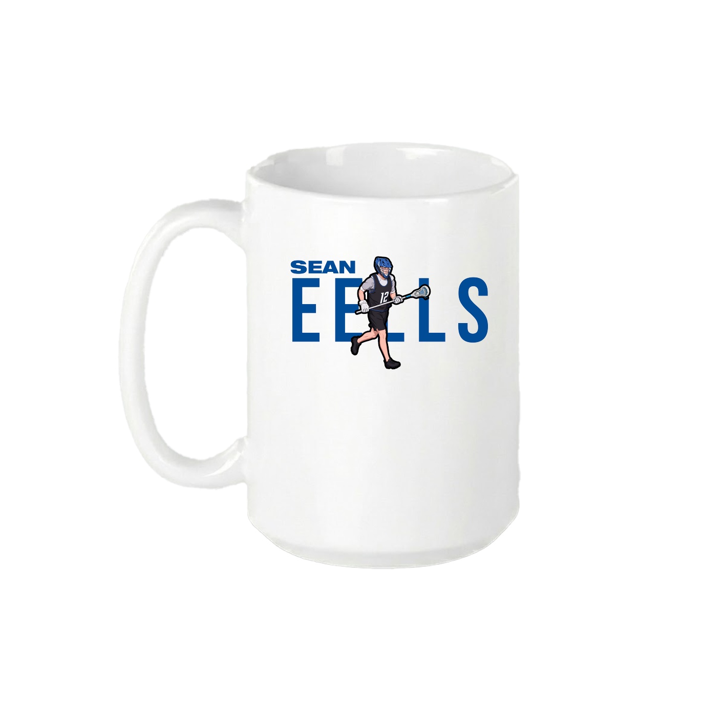 15oz Coffee Mug — Player Name in White