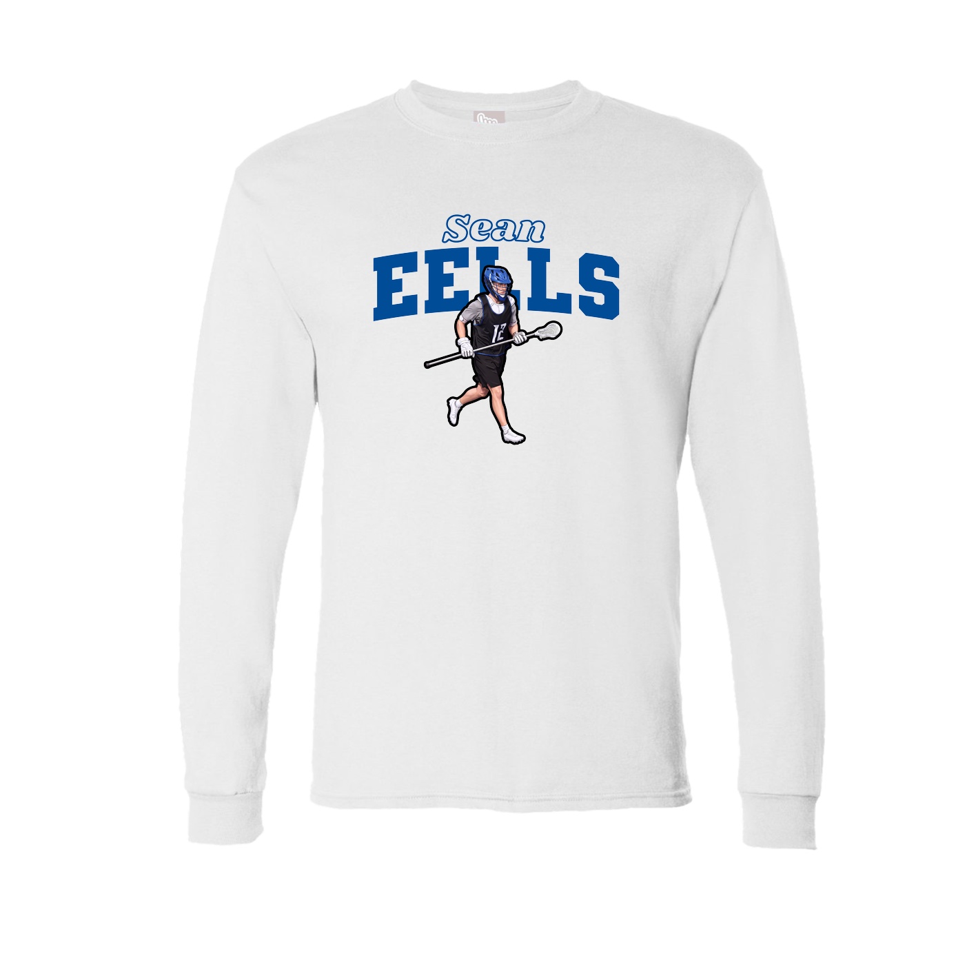 Long Sleeve Tee — Name Arch in White