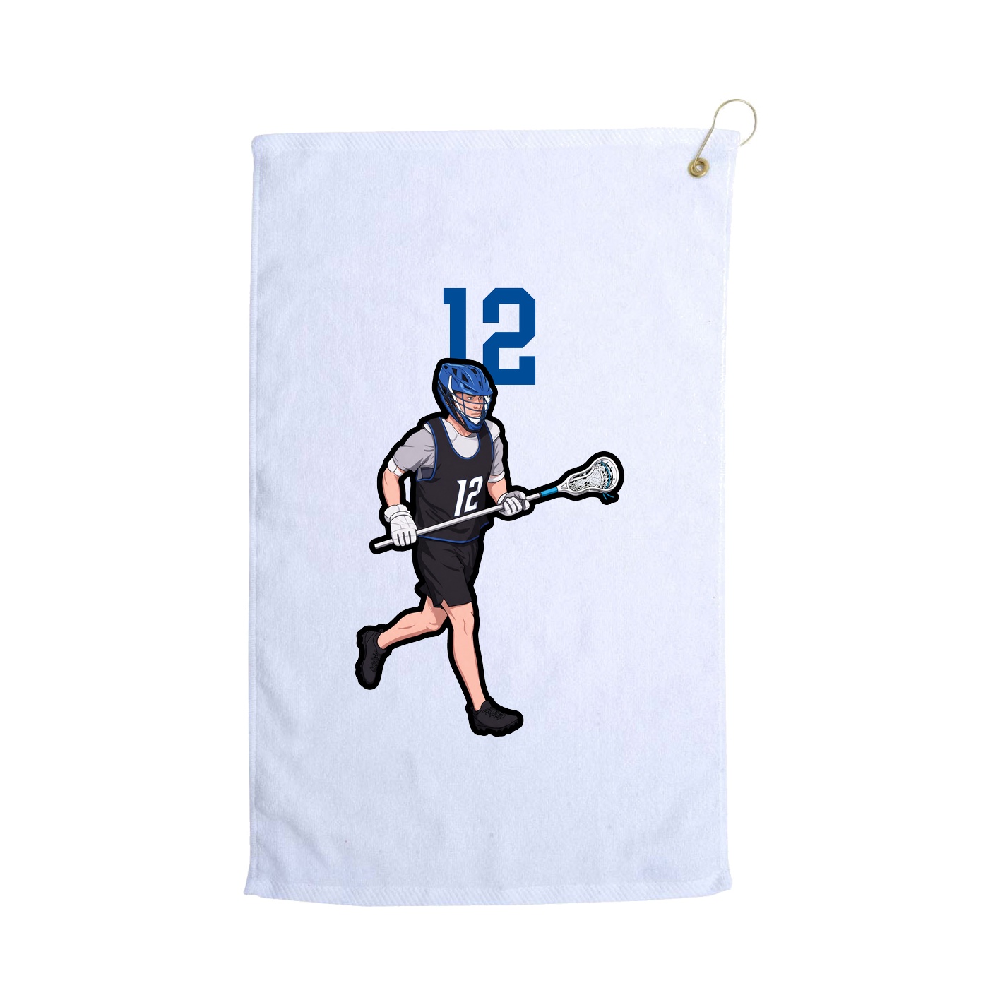 Golf Towel — Number Top in White
