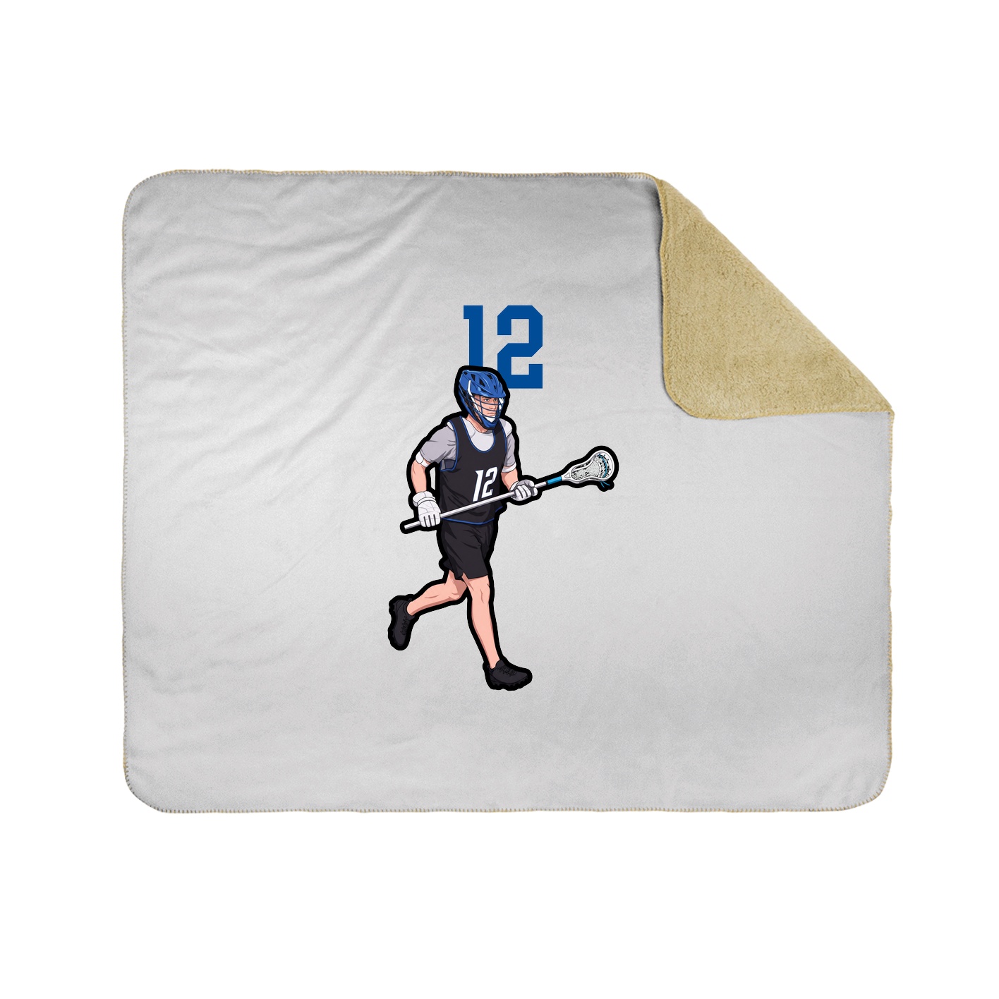 Throw Blanket — Number Top in White