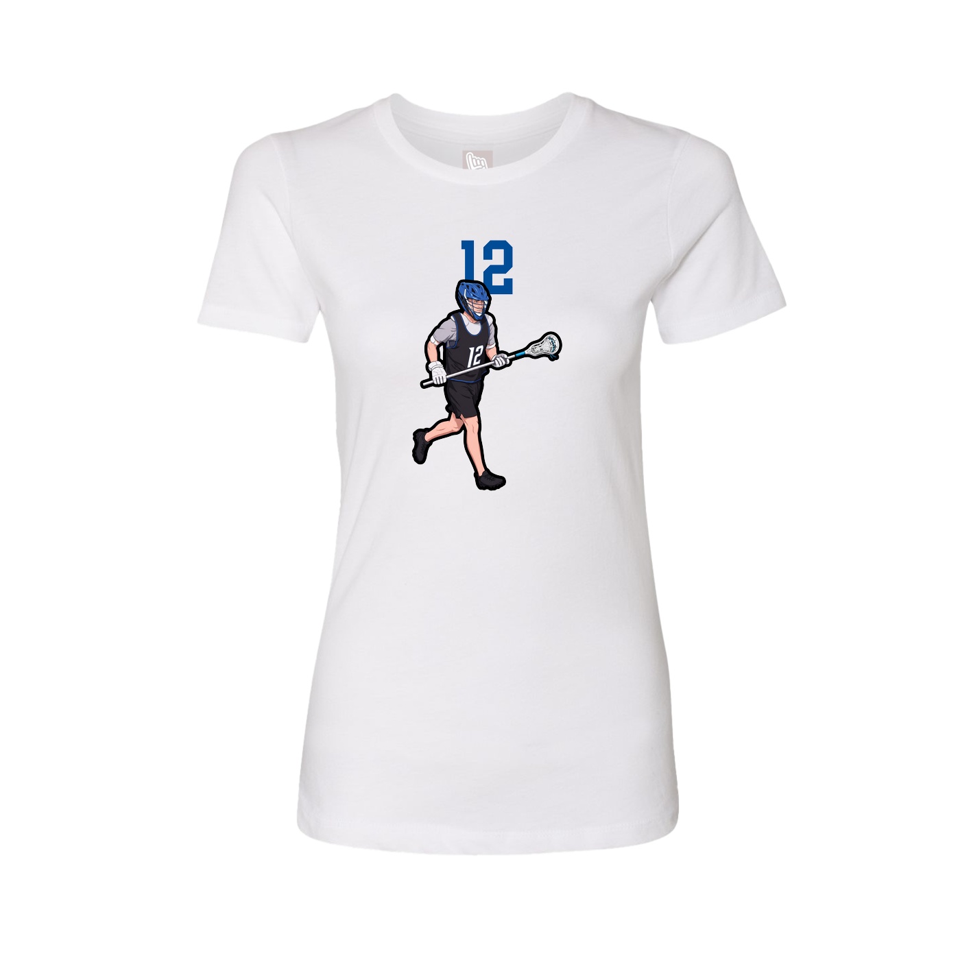 Fitted Women's Tee — Number Top in White