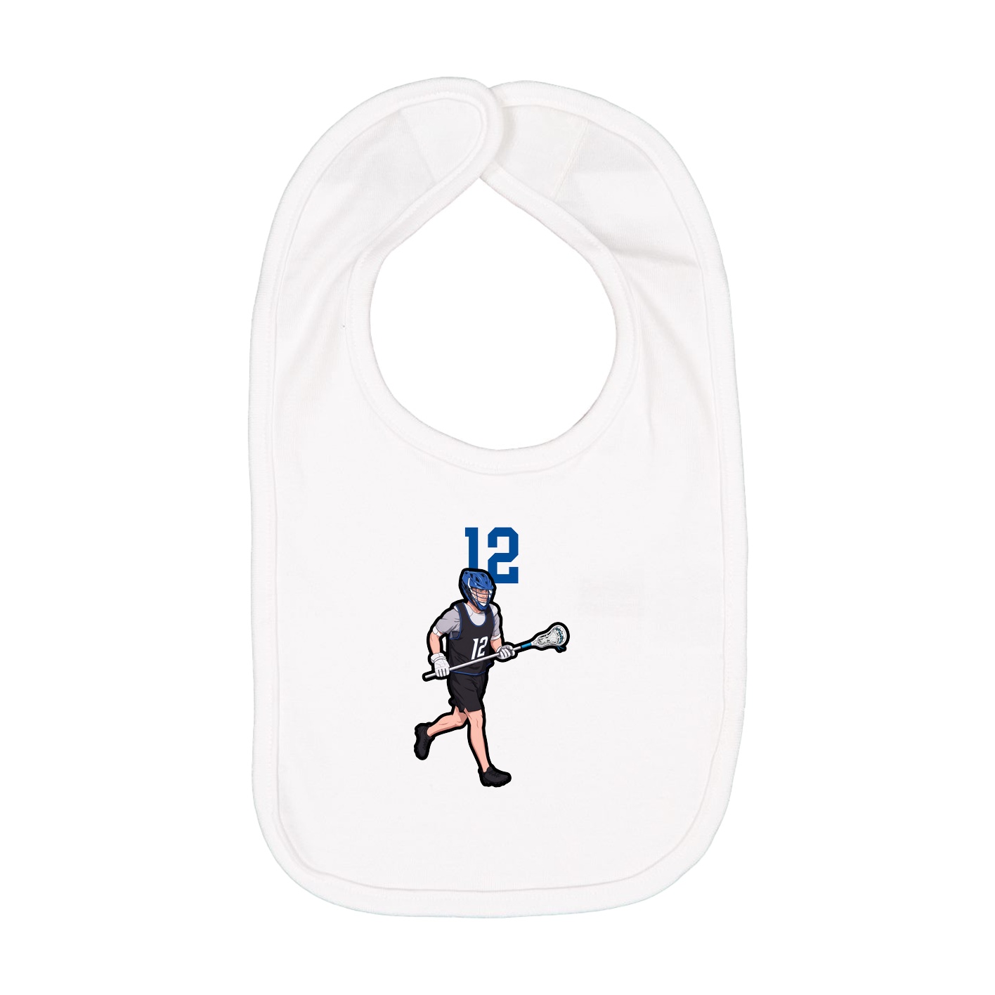 Infant Bib — Number Top in White