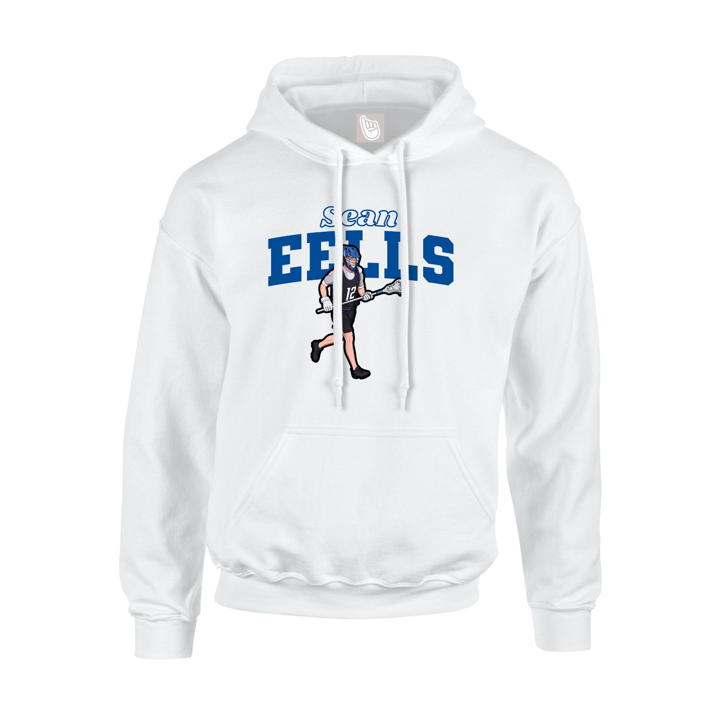 Hoodie — Name Arch in White