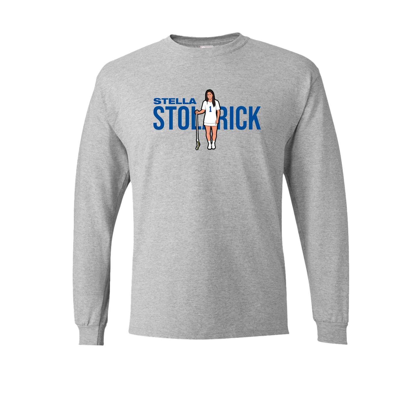 Long Sleeve Tee — Player Name in Grey