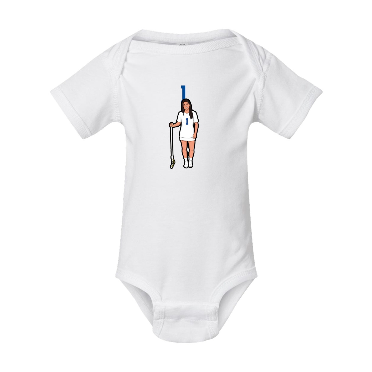 Baby Onesie — Number Top in White