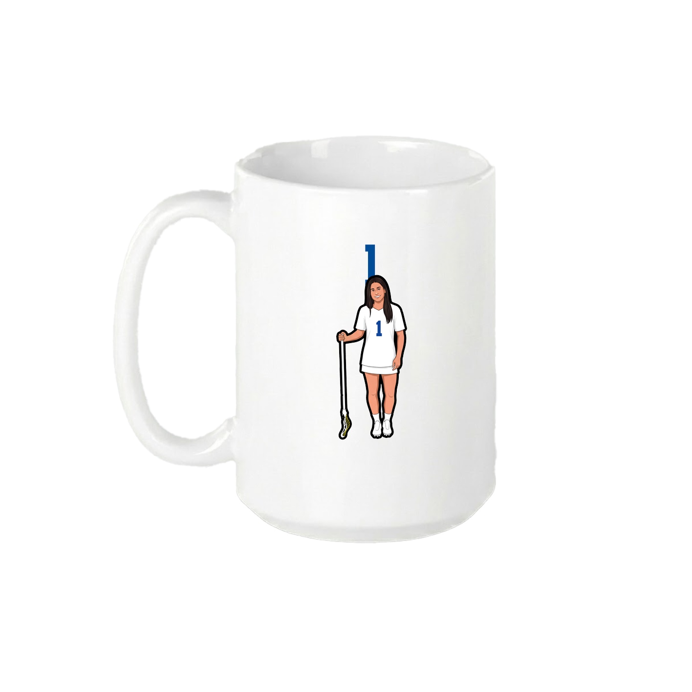 15oz Coffee Mug — Number Top in White