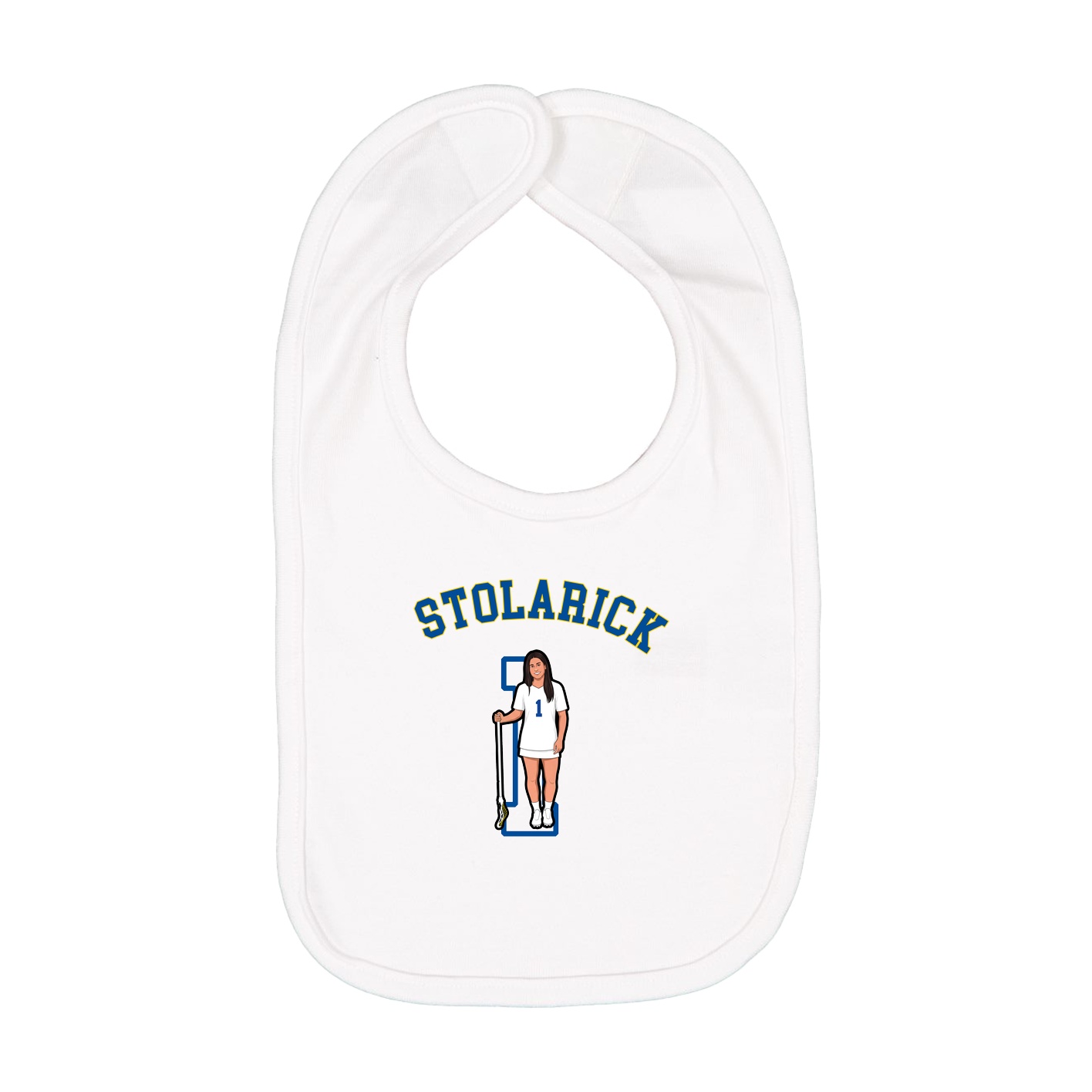 Infant Bib — Shirsey Arch in White