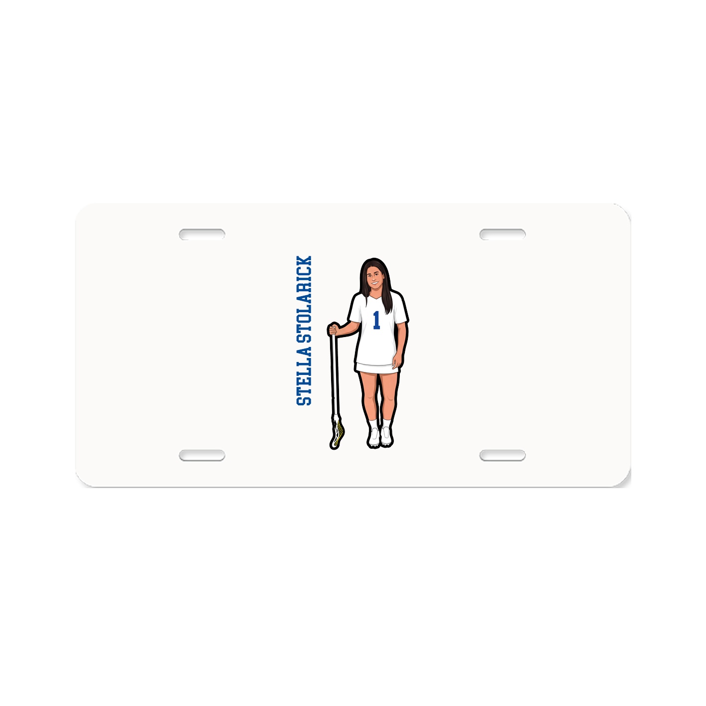 License Plate — Name Vertical in Classic