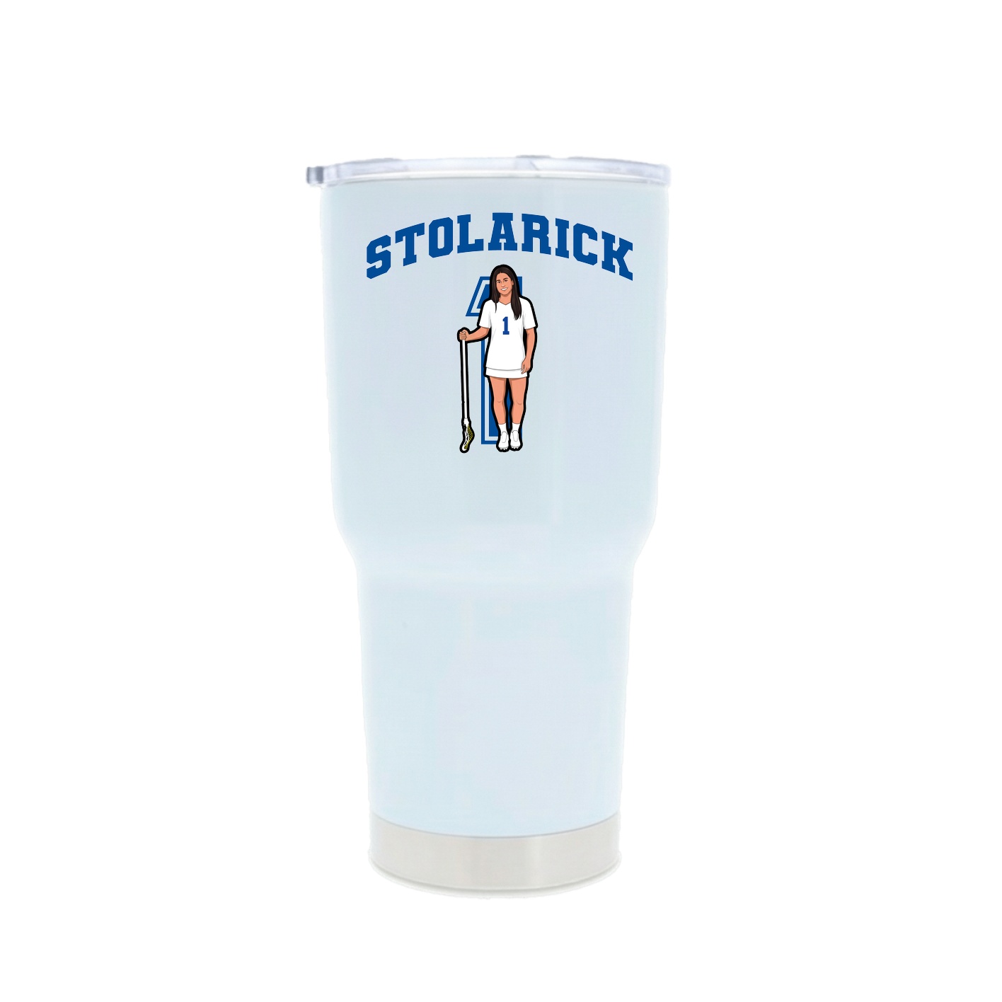 30oz Stainless Steel Tumbler — Number in White