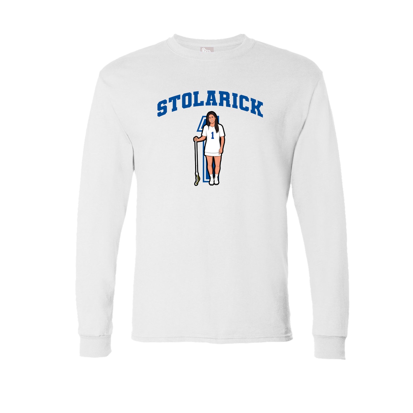 Long Sleeve Tee — Number in White