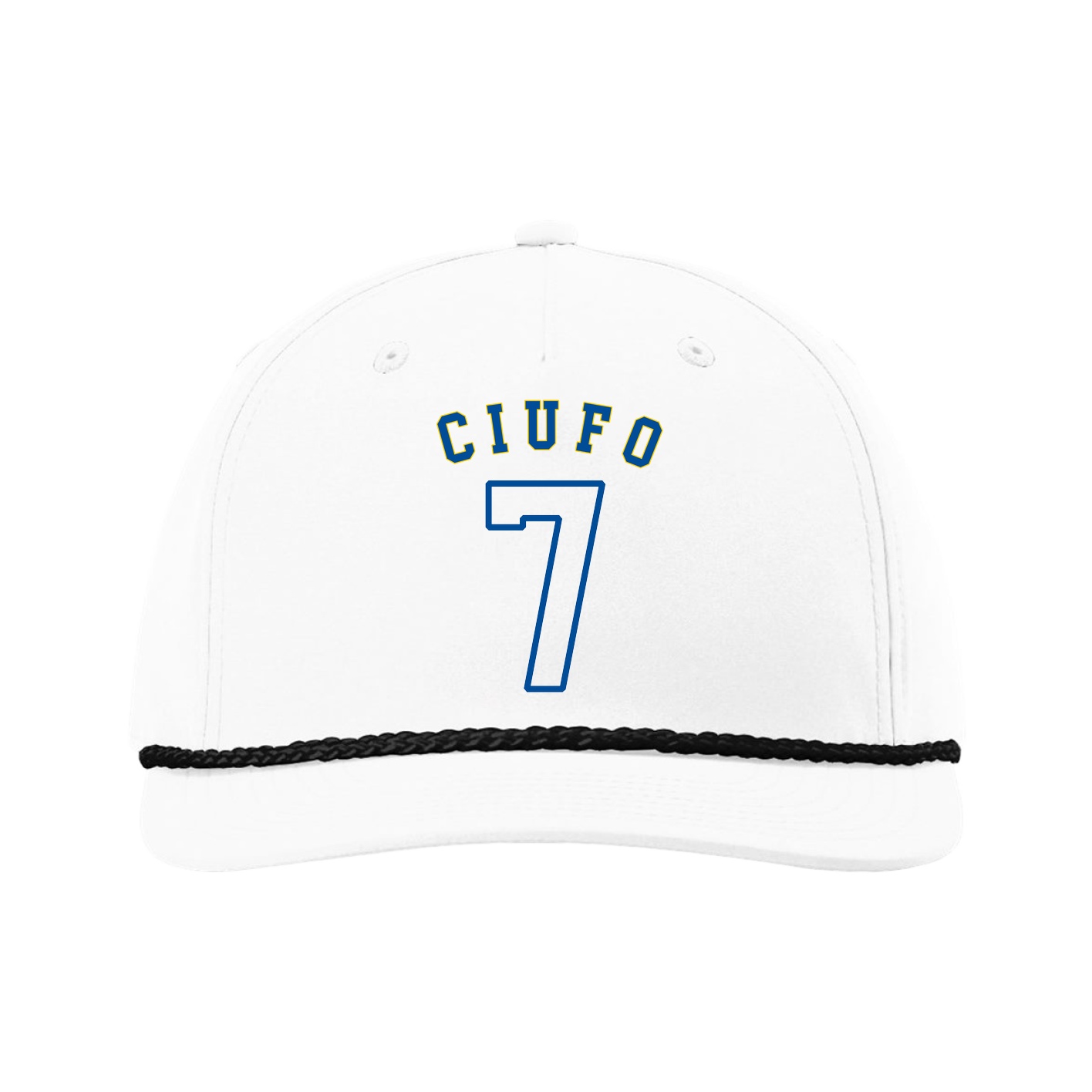 Five-Panel Classic Rope Cap — Shirsey Arch in White