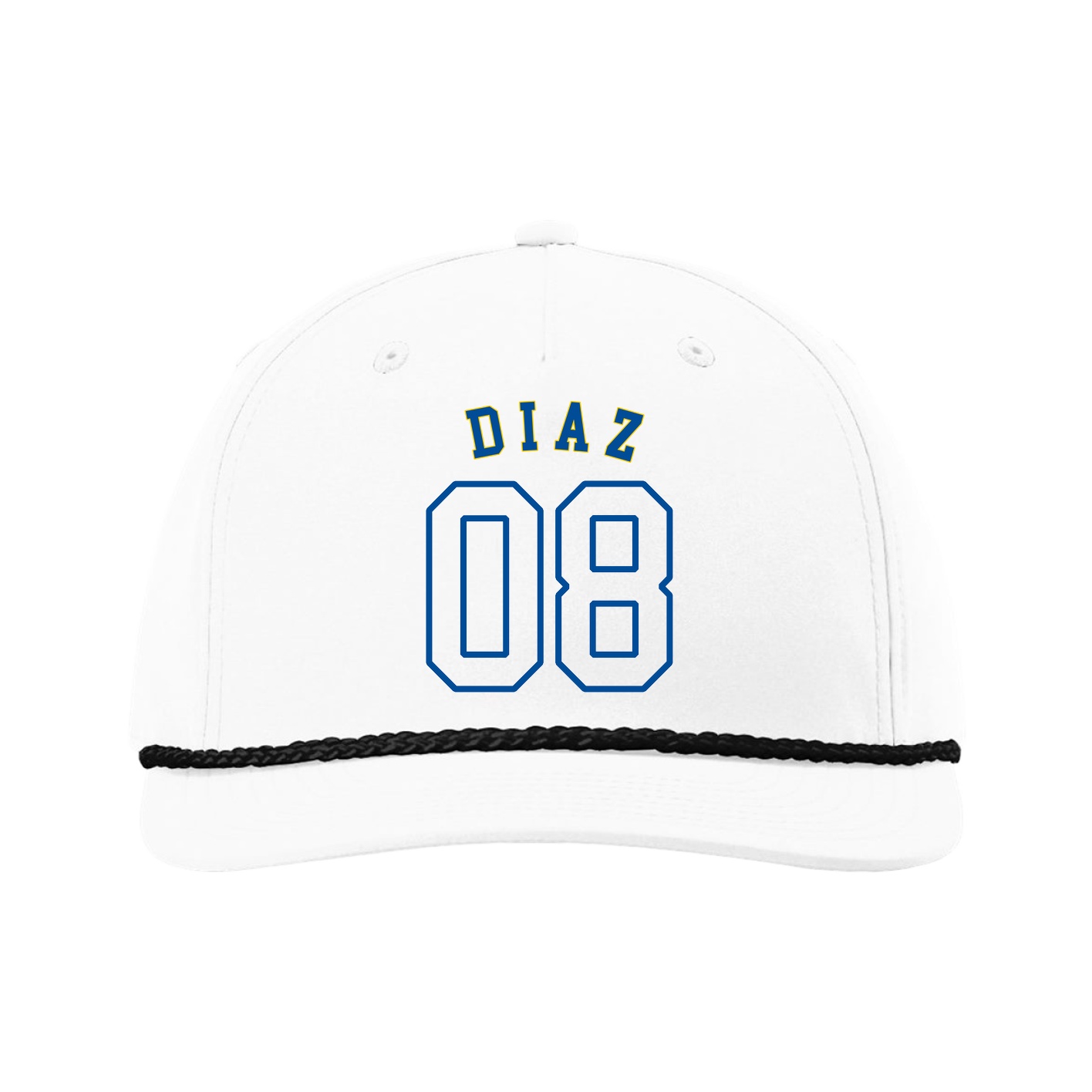 Five-Panel Classic Rope Cap — Shirsey Arch in White