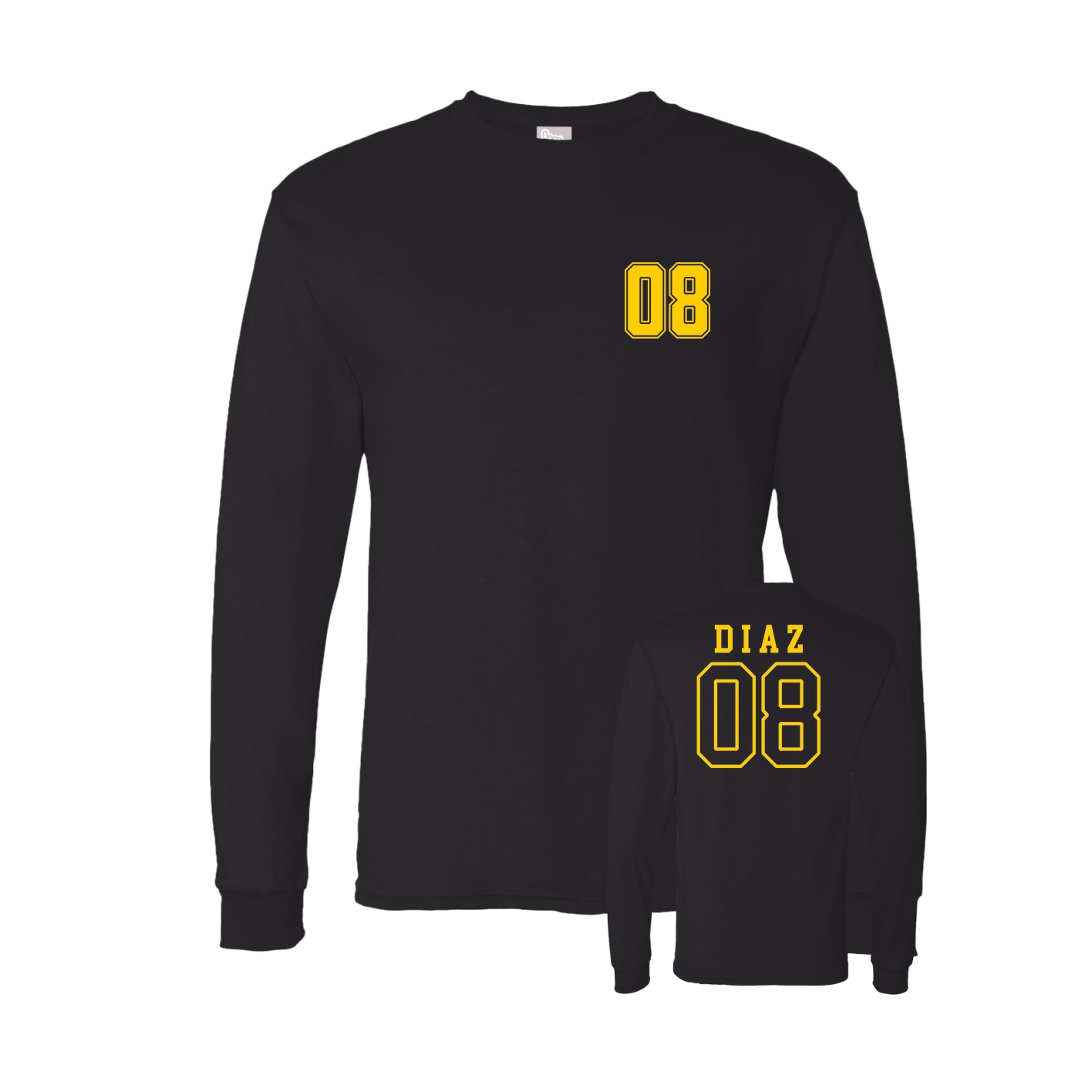 Long Sleeve Tee — Chest Back in Black