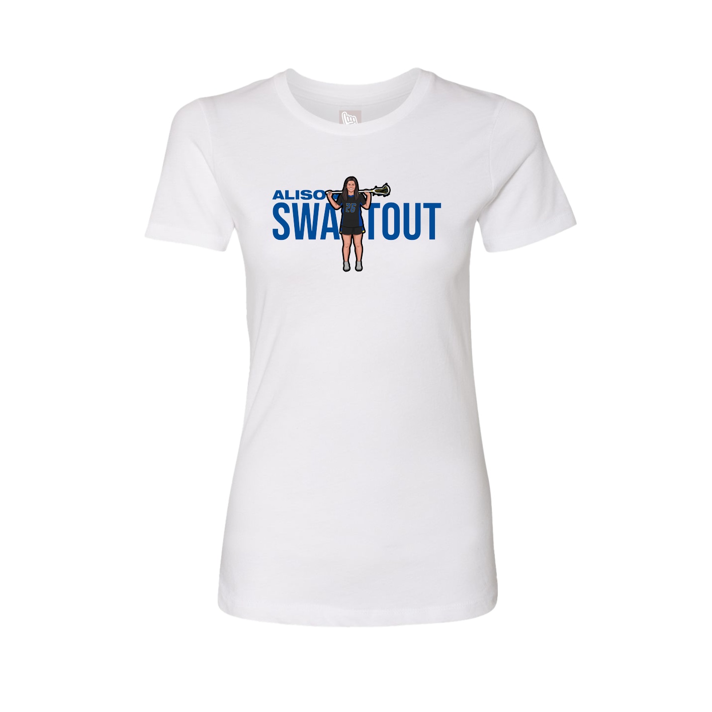 Womens Tee — Player Name in White