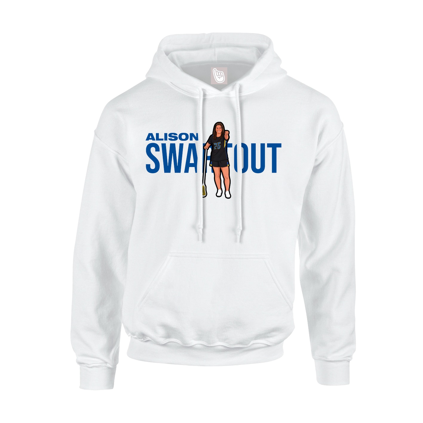 Youth Hoodie — Player Name in White
