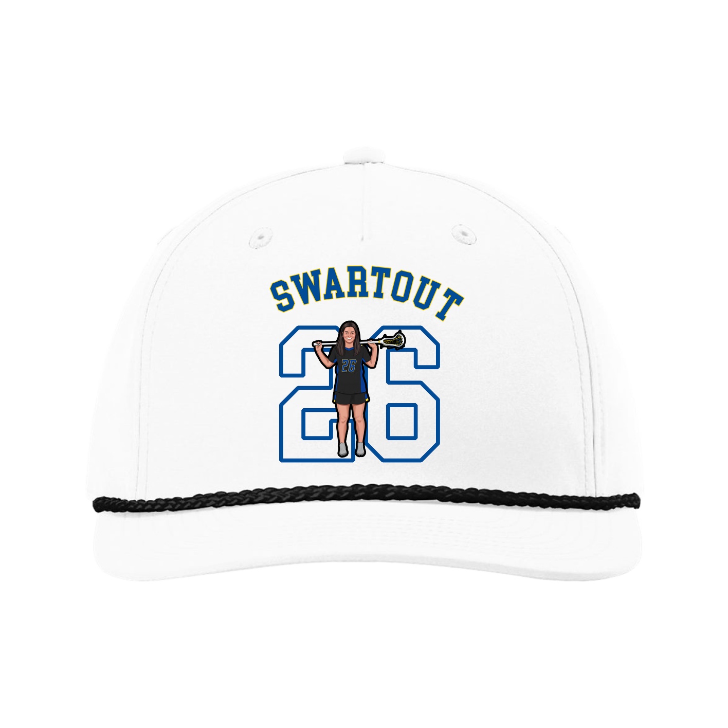 Five-Panel Classic Rope Cap — Shirsey Arch in White