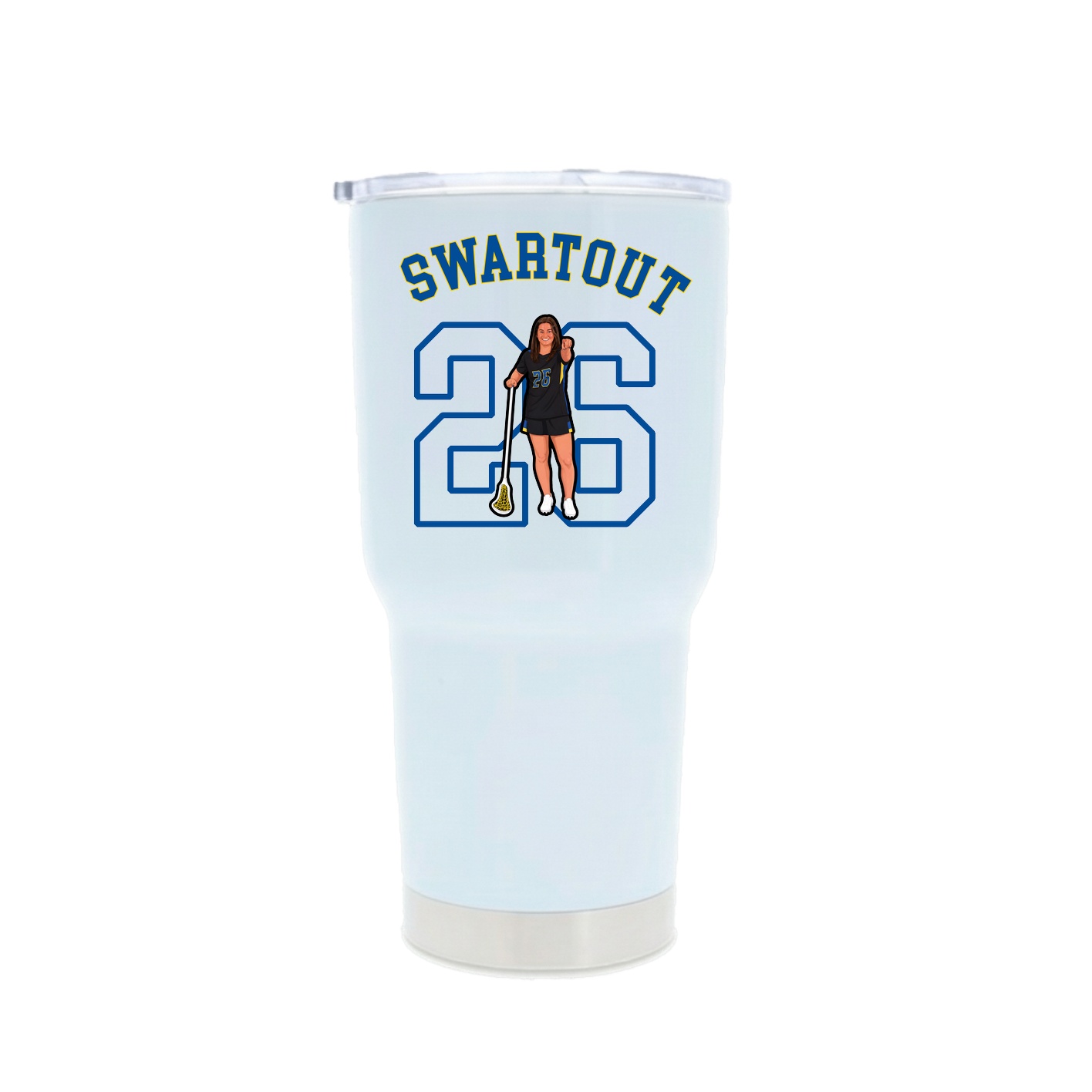 30oz Stainless Steel Tumbler — Shirsey Arch in White