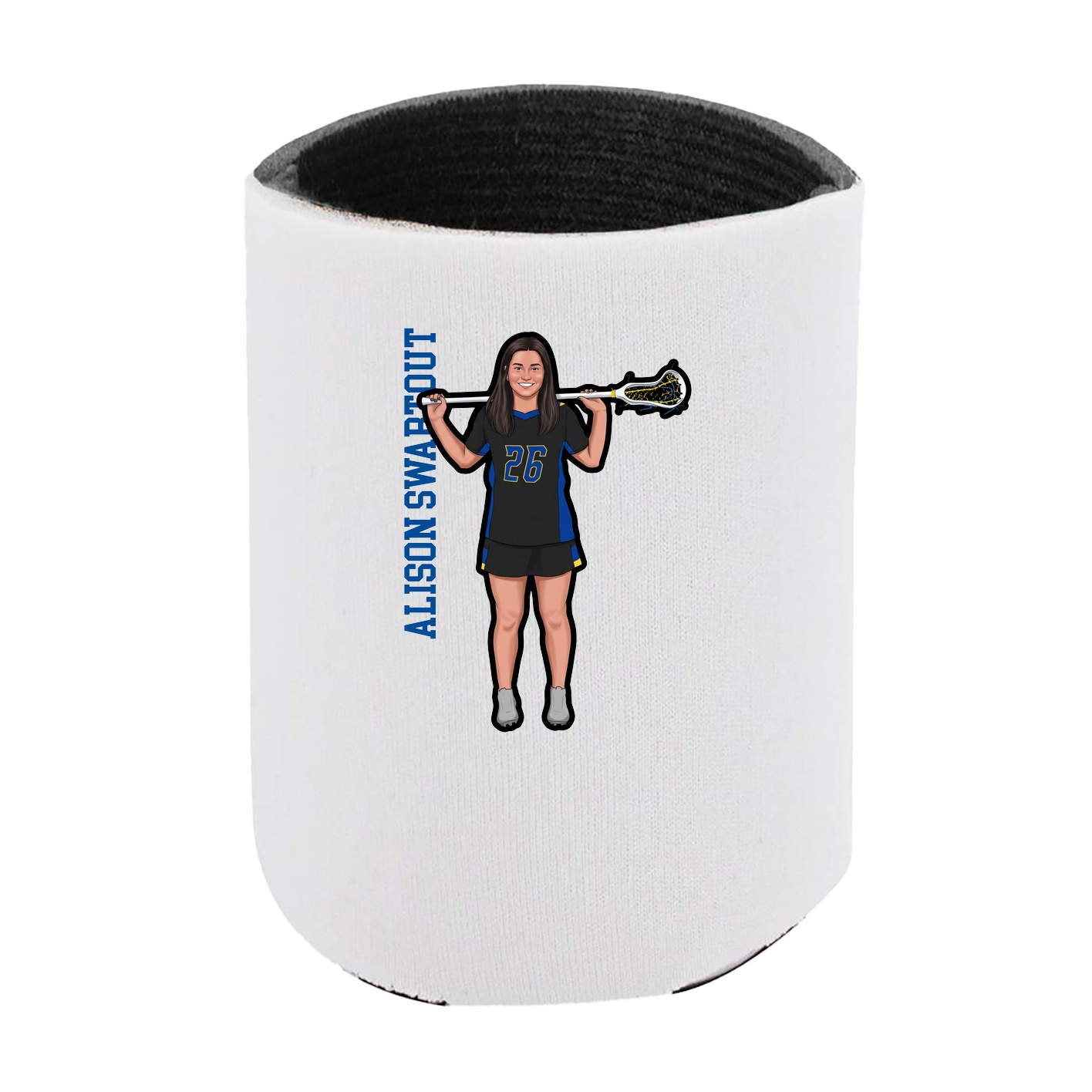 Can Holder — Name Vertical in White