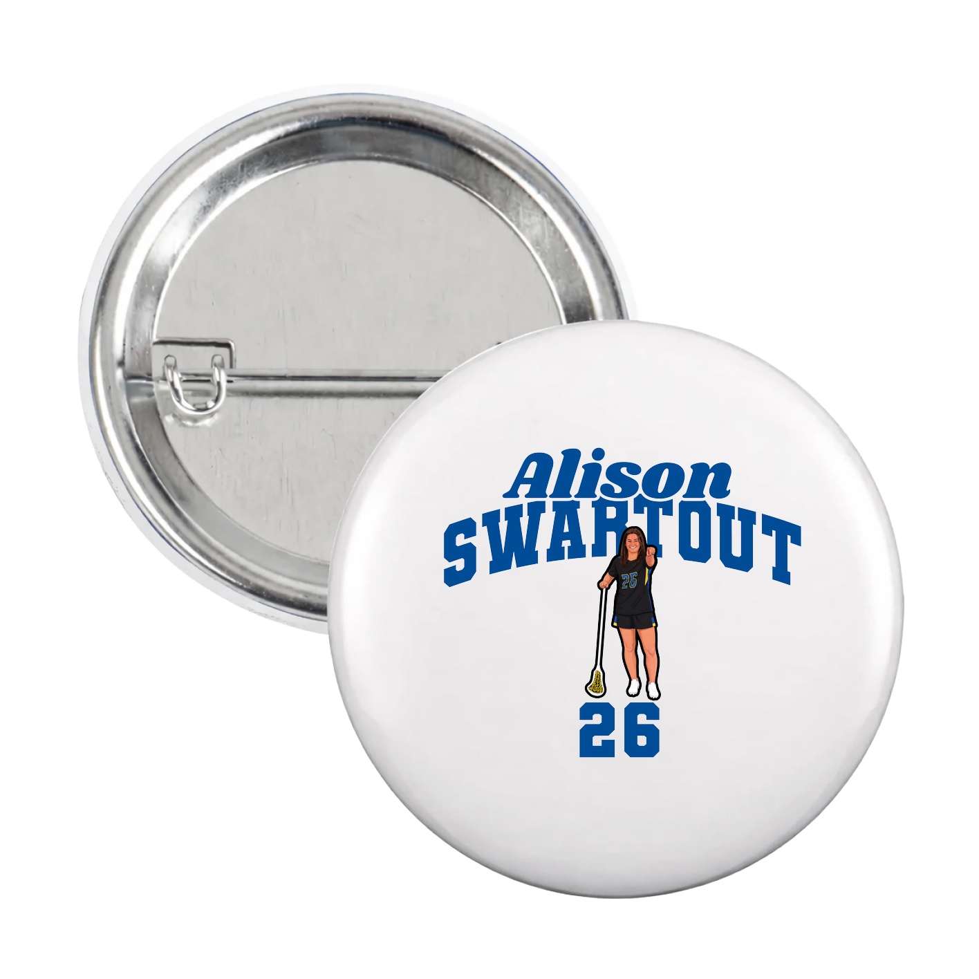 Game Day Button — Signature Arch in White