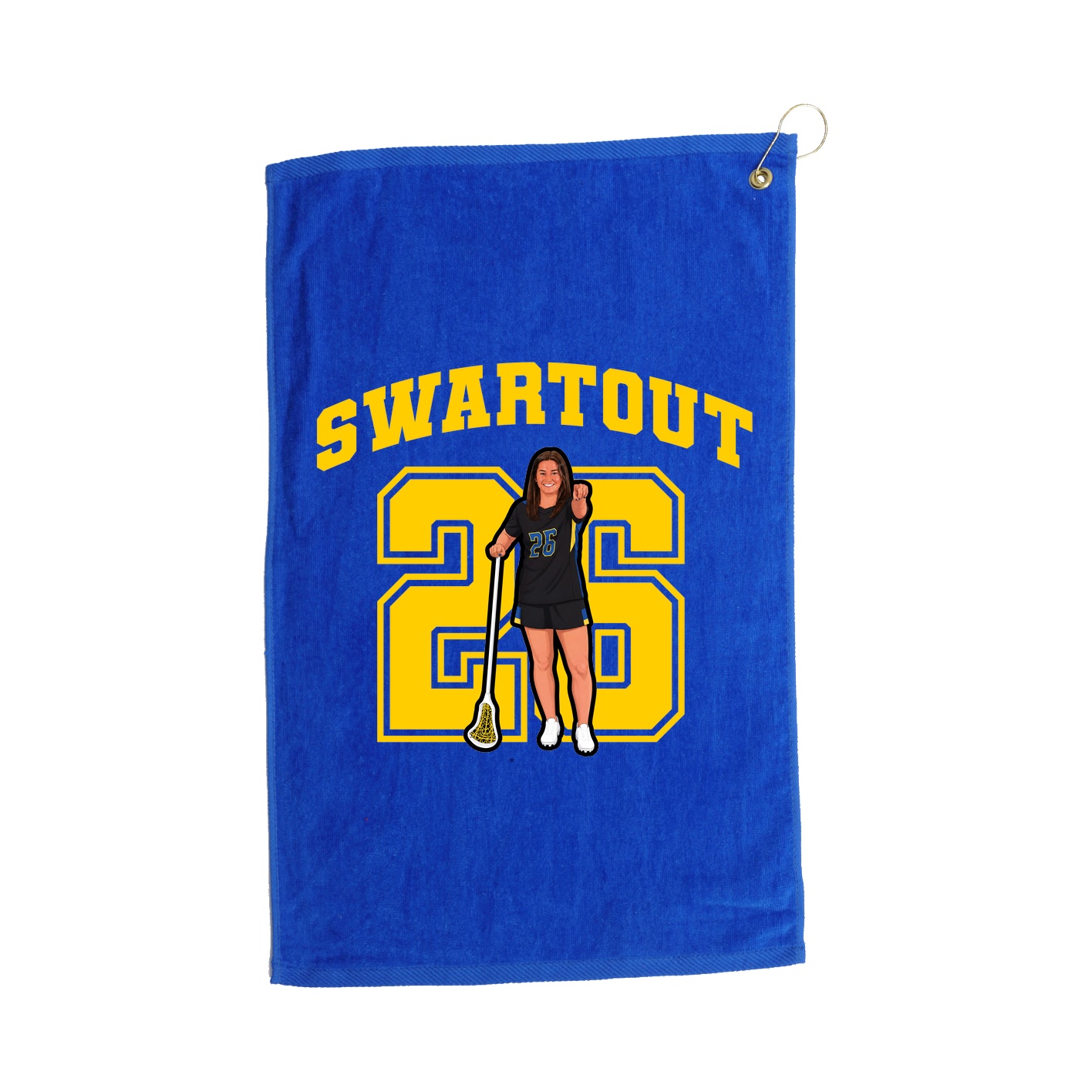 Golf Towel — Number in Royal