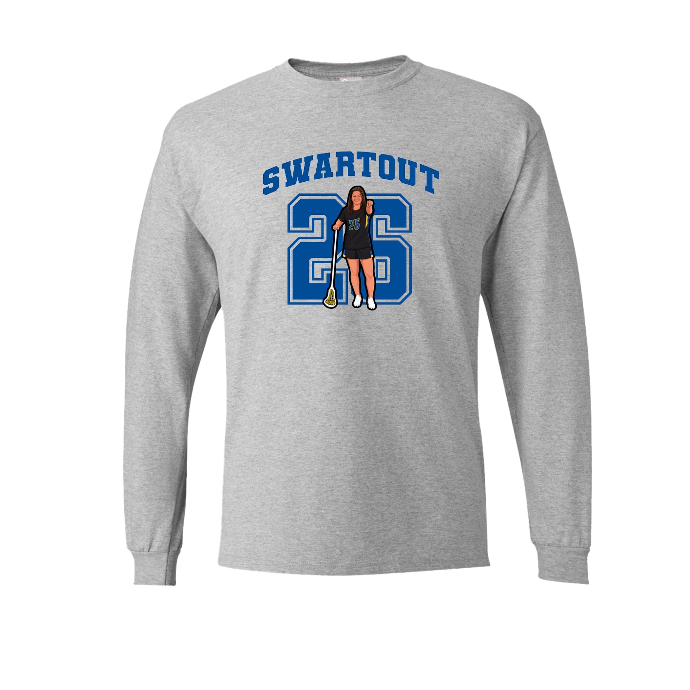 Long Sleeve Tee — Number in Grey